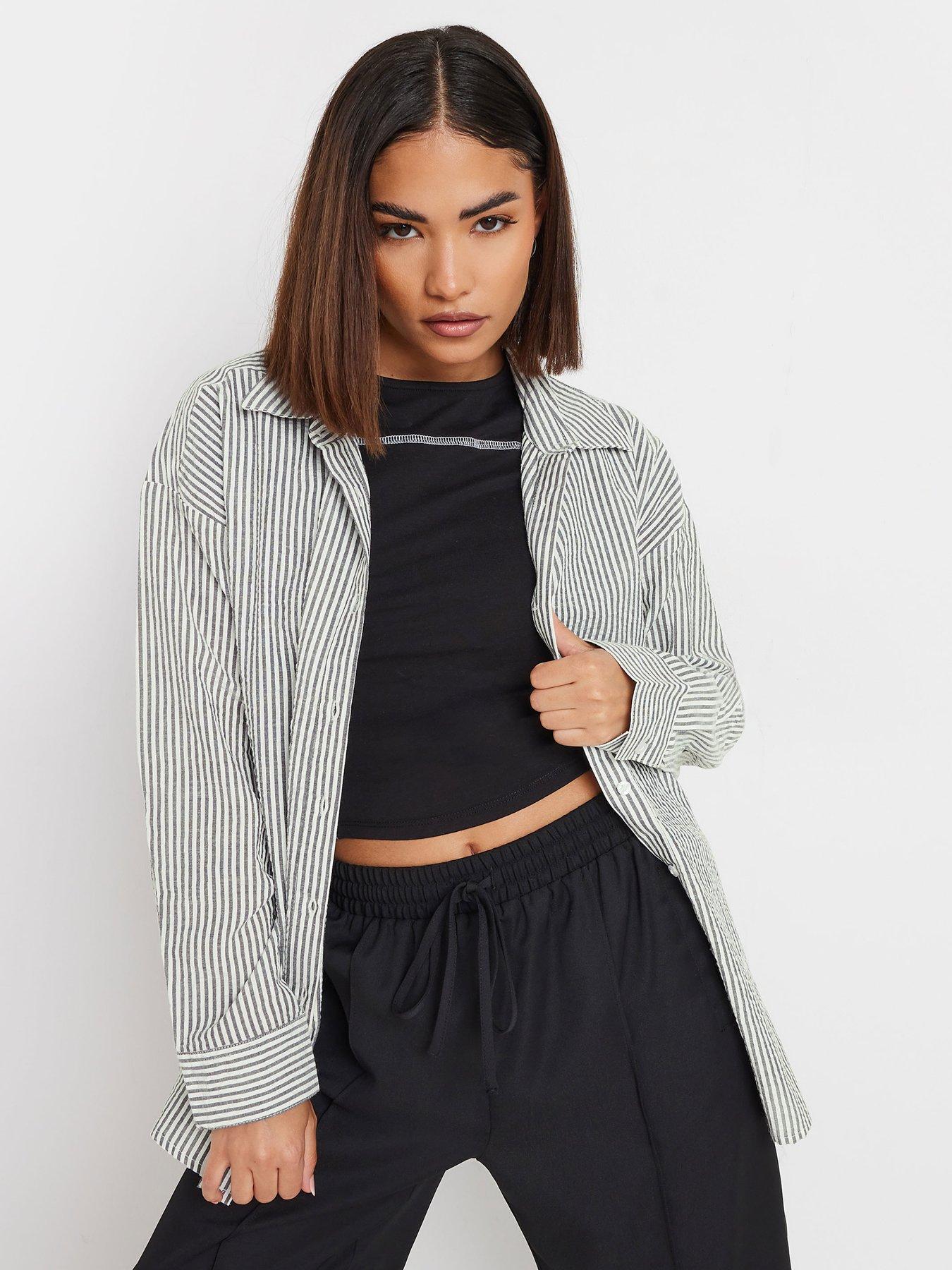 pixiegirl-petite-stripe-shirt-grey