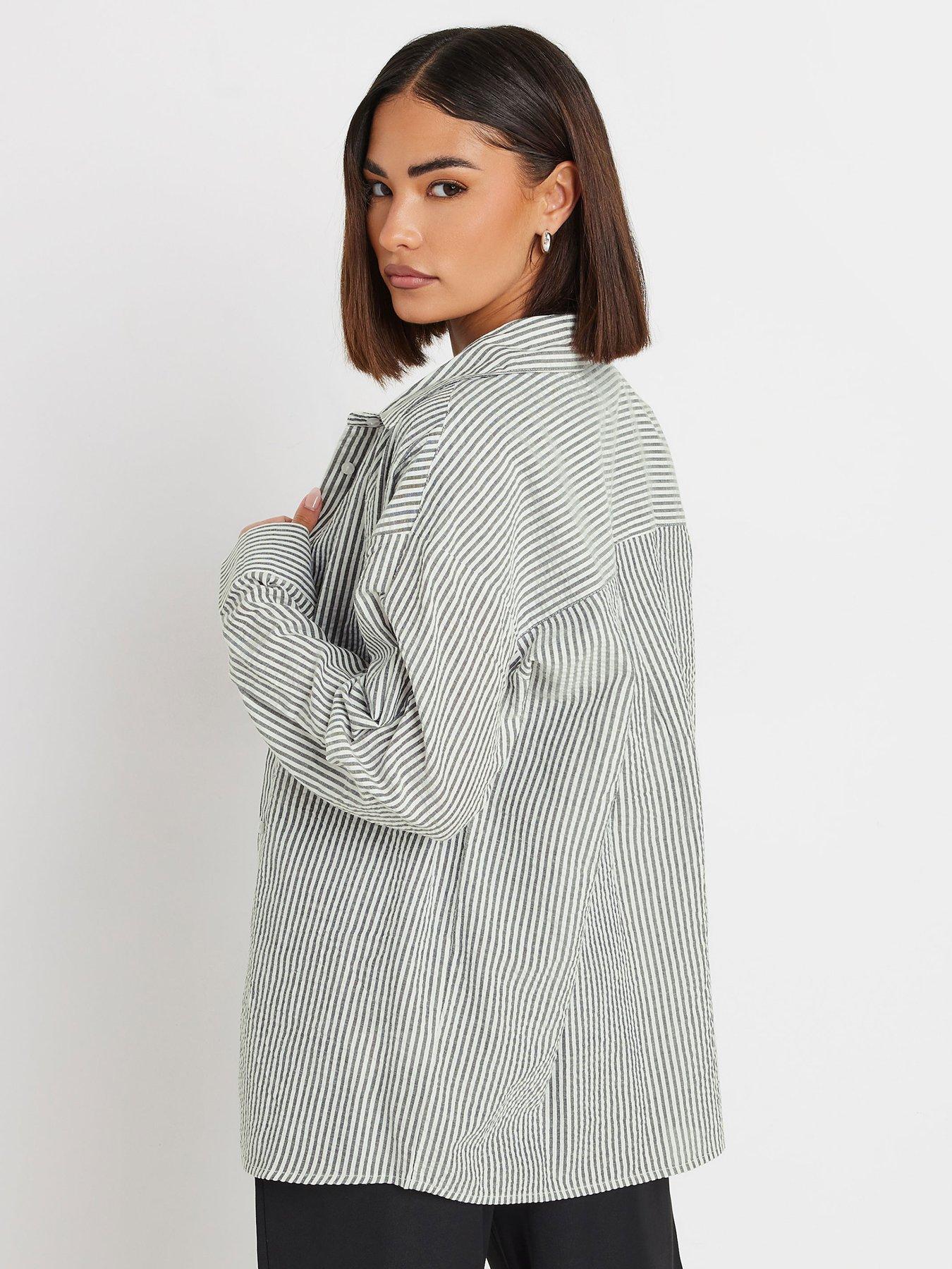 pixiegirl-petite-stripe-shirt-greystillFront