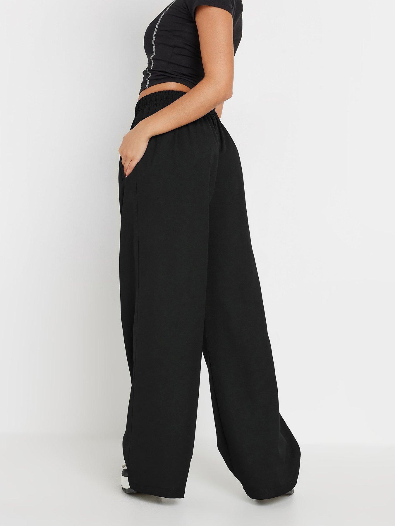 pixiegirl-petite-pintuck-tie-waist-wide-leg-trousers-blackstillFront