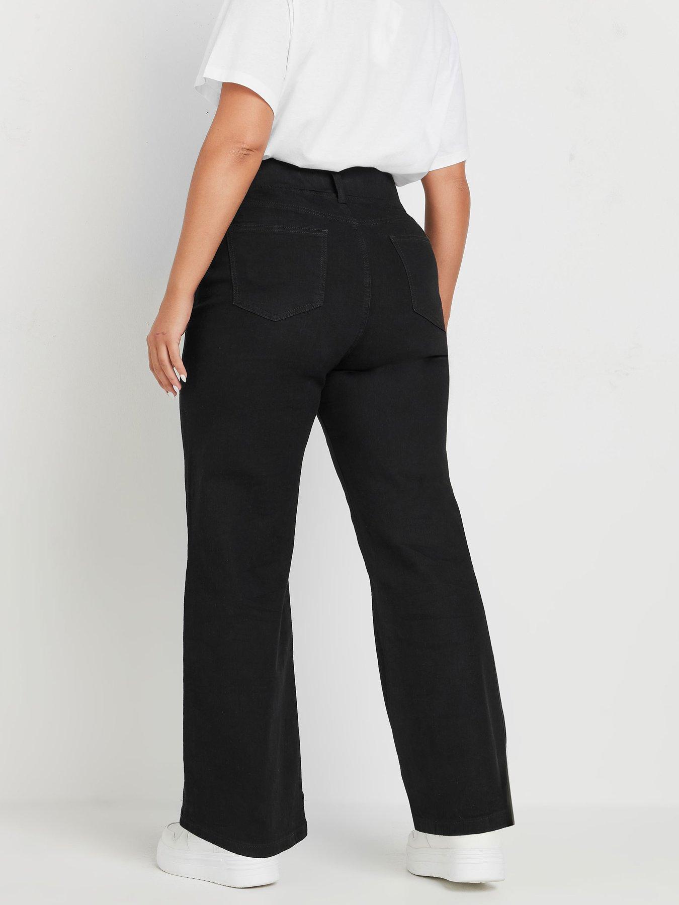 yours-curve-wide-leg-jegging-blackstillFront