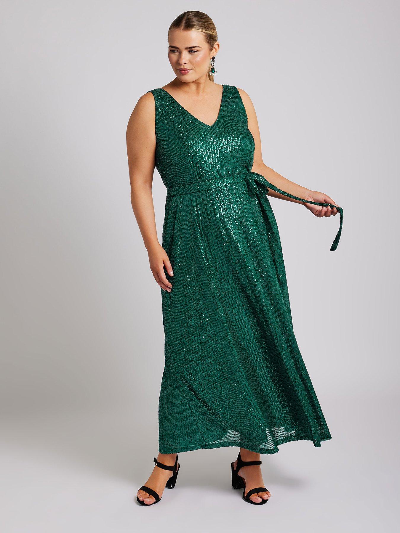 yours-curve-sequin-v-neck-maxi-dressback