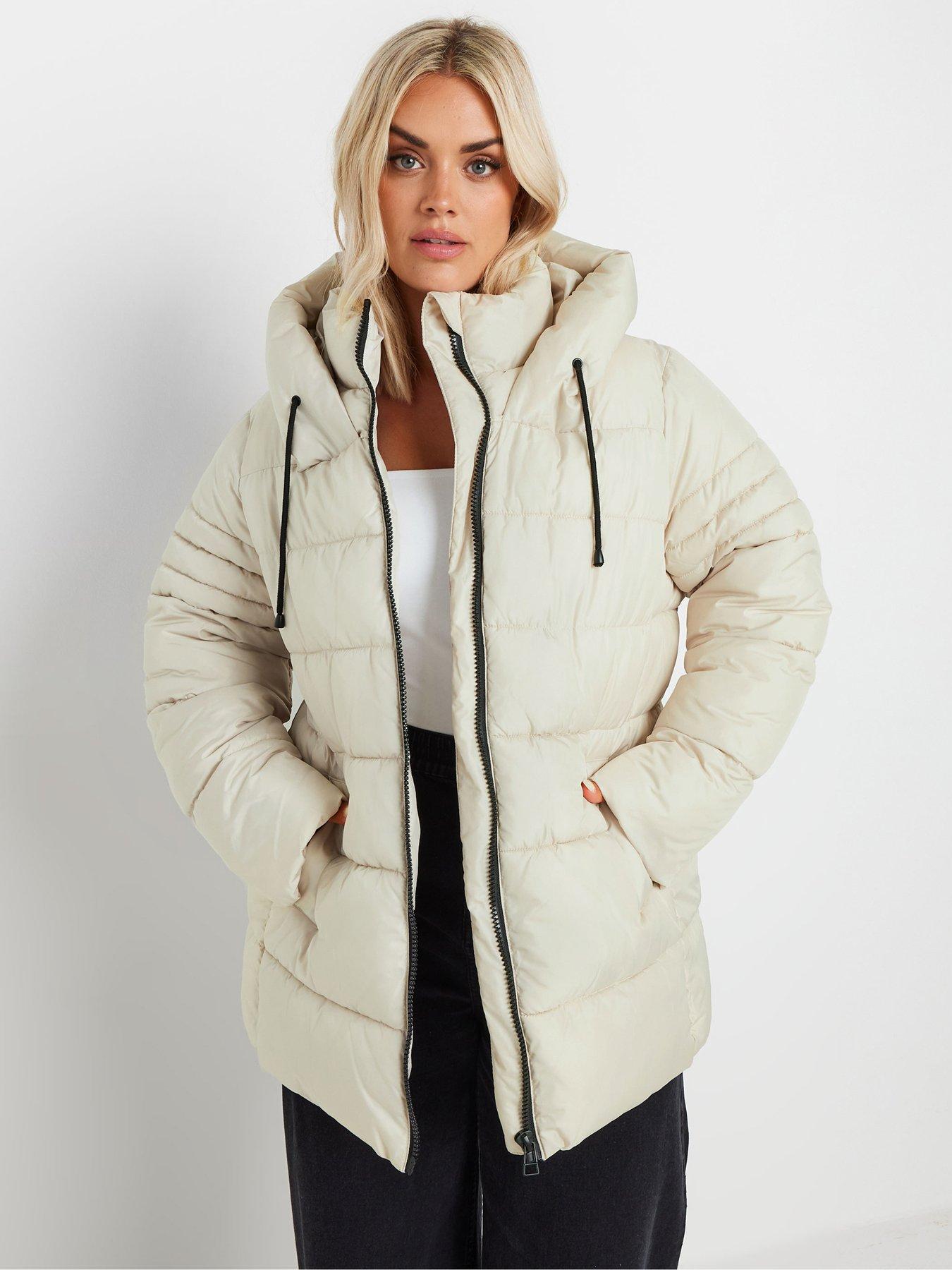 yours-curve-sporty-short-coat-ivory