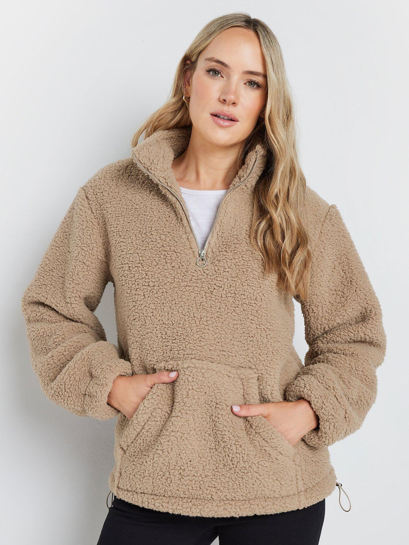 long-tall-sally-half-zip-fleece-beige