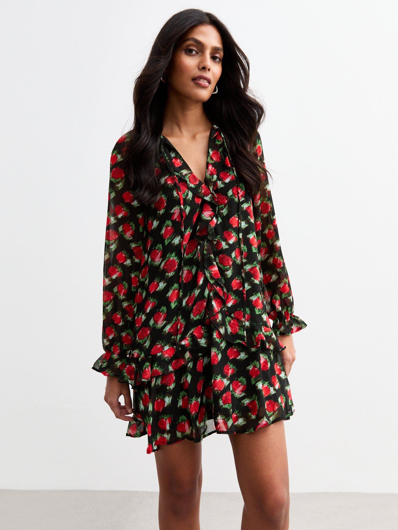 new-look-chiffon-mini-dress-rose-print