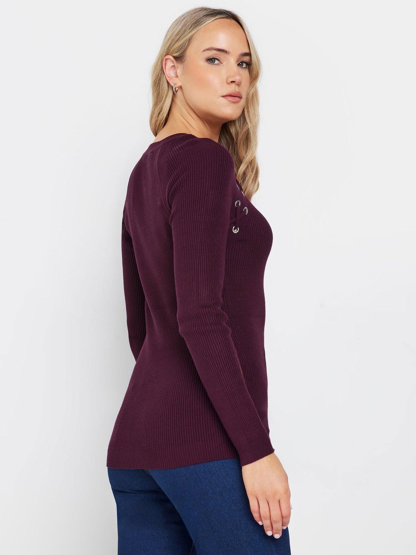 long-tall-sally-eyelet-jumper-redstillFront