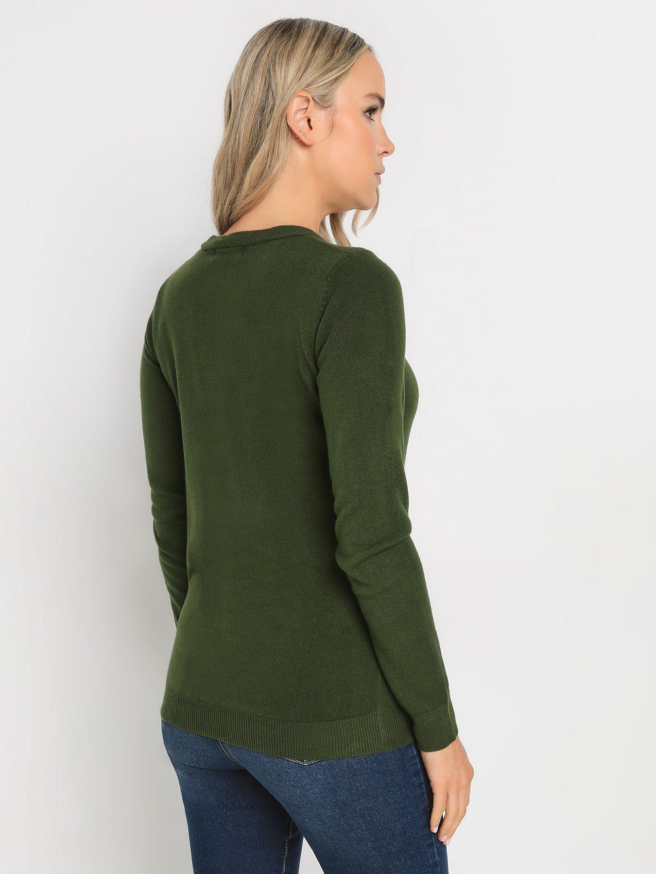 long-tall-sally-crew-neck-jumper-greenstillFront