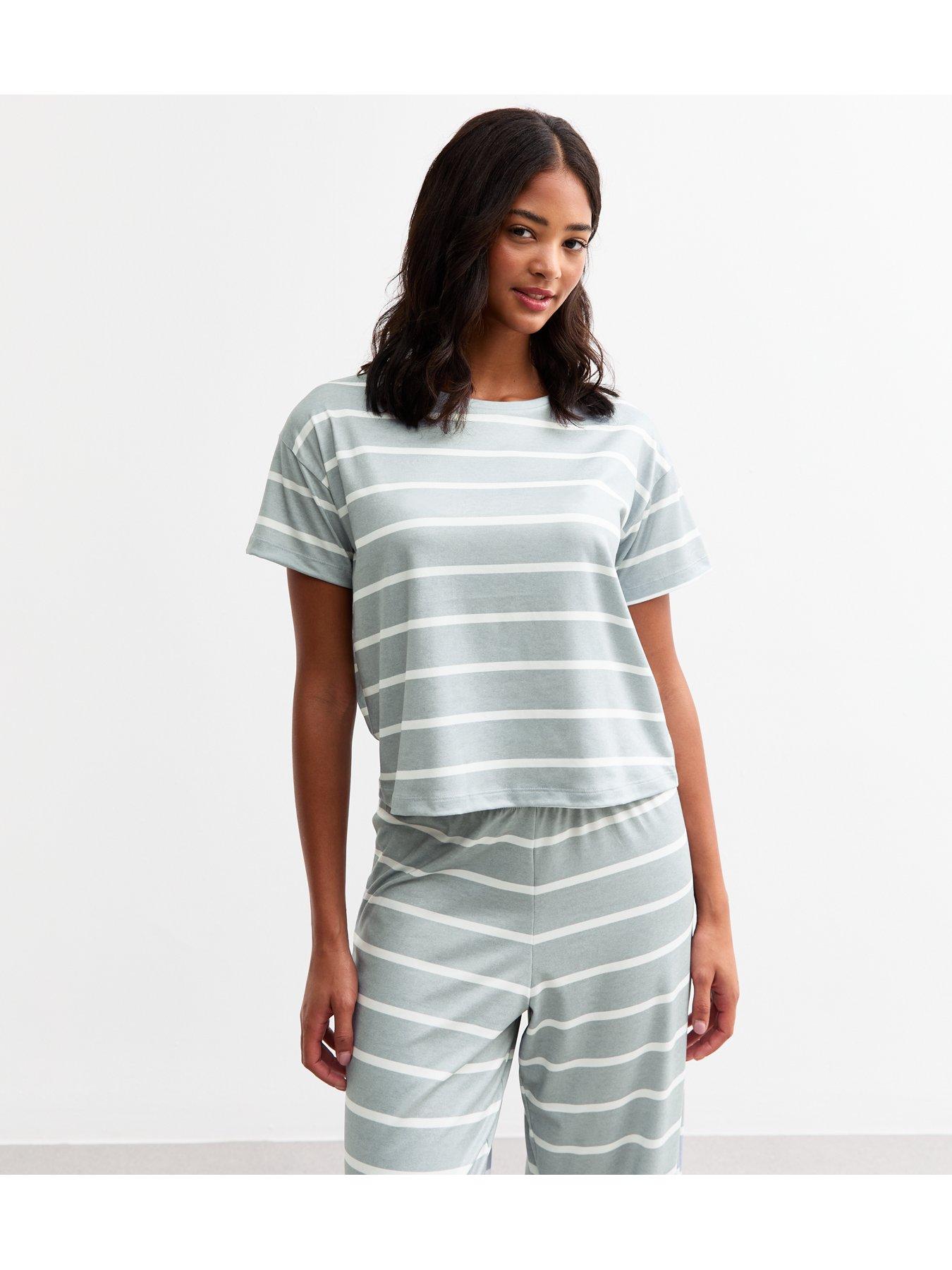 new-look-grey-striped-long-pyjama-setback