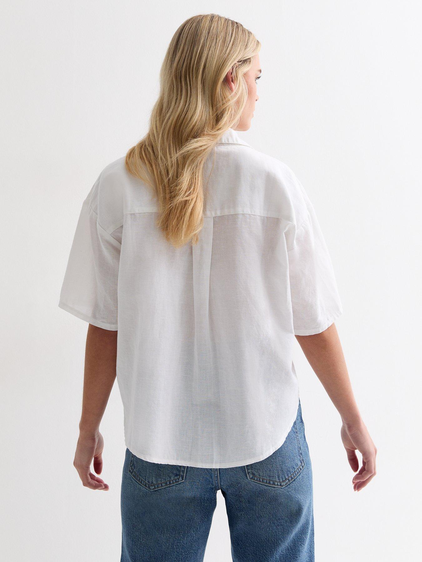 new-look-petite-linen-blend-short-sleeve-shirt-off-whitestillFront