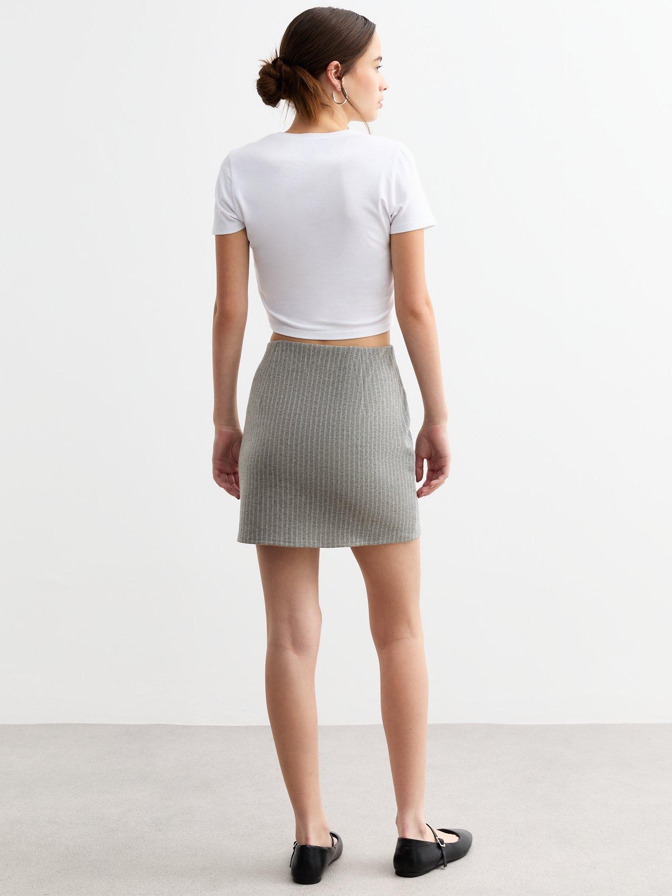 new-look-pinstripe-split-tube-skirt-light-greystillFront