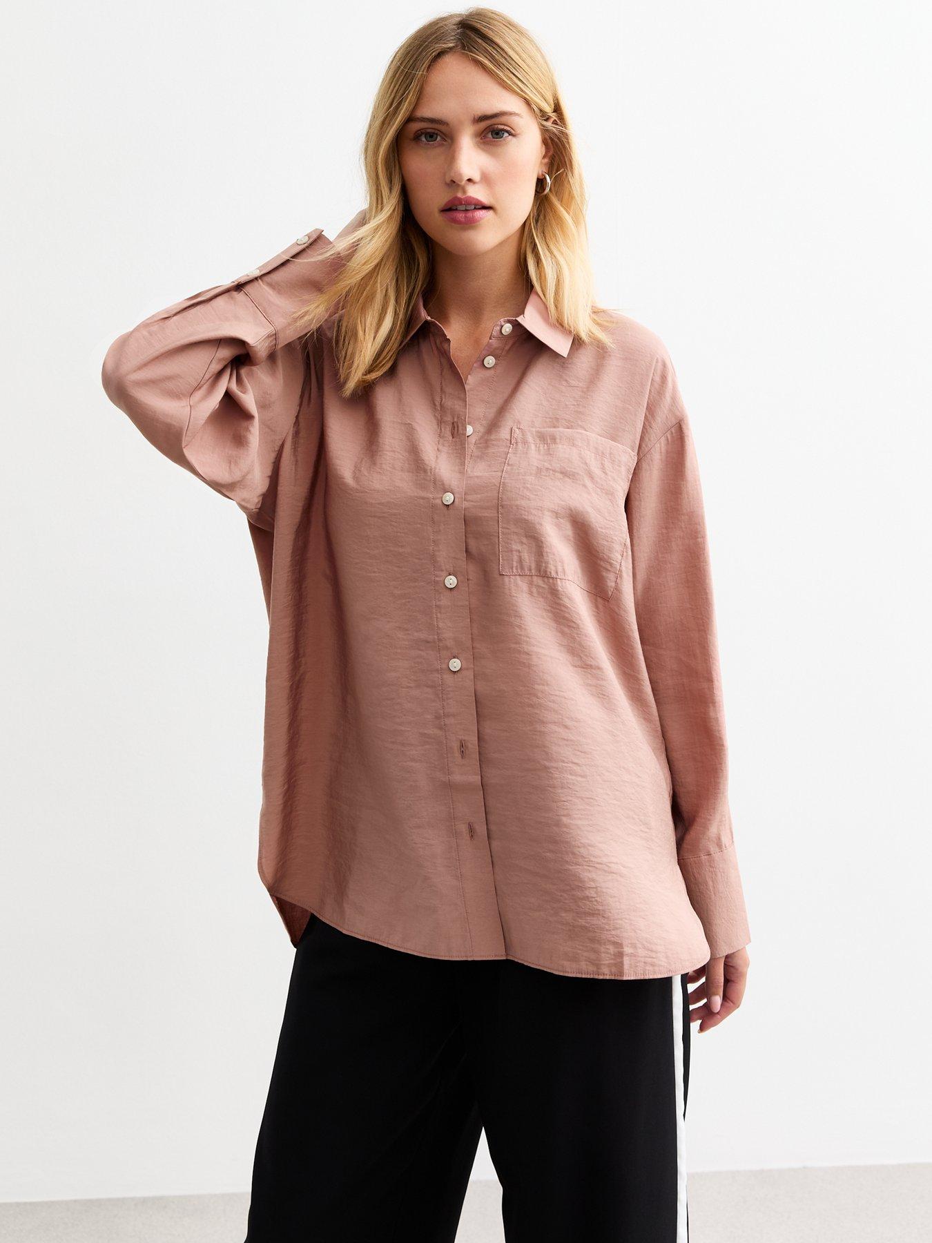 new-look-pink-long-sleeve-pocket-shirtfront