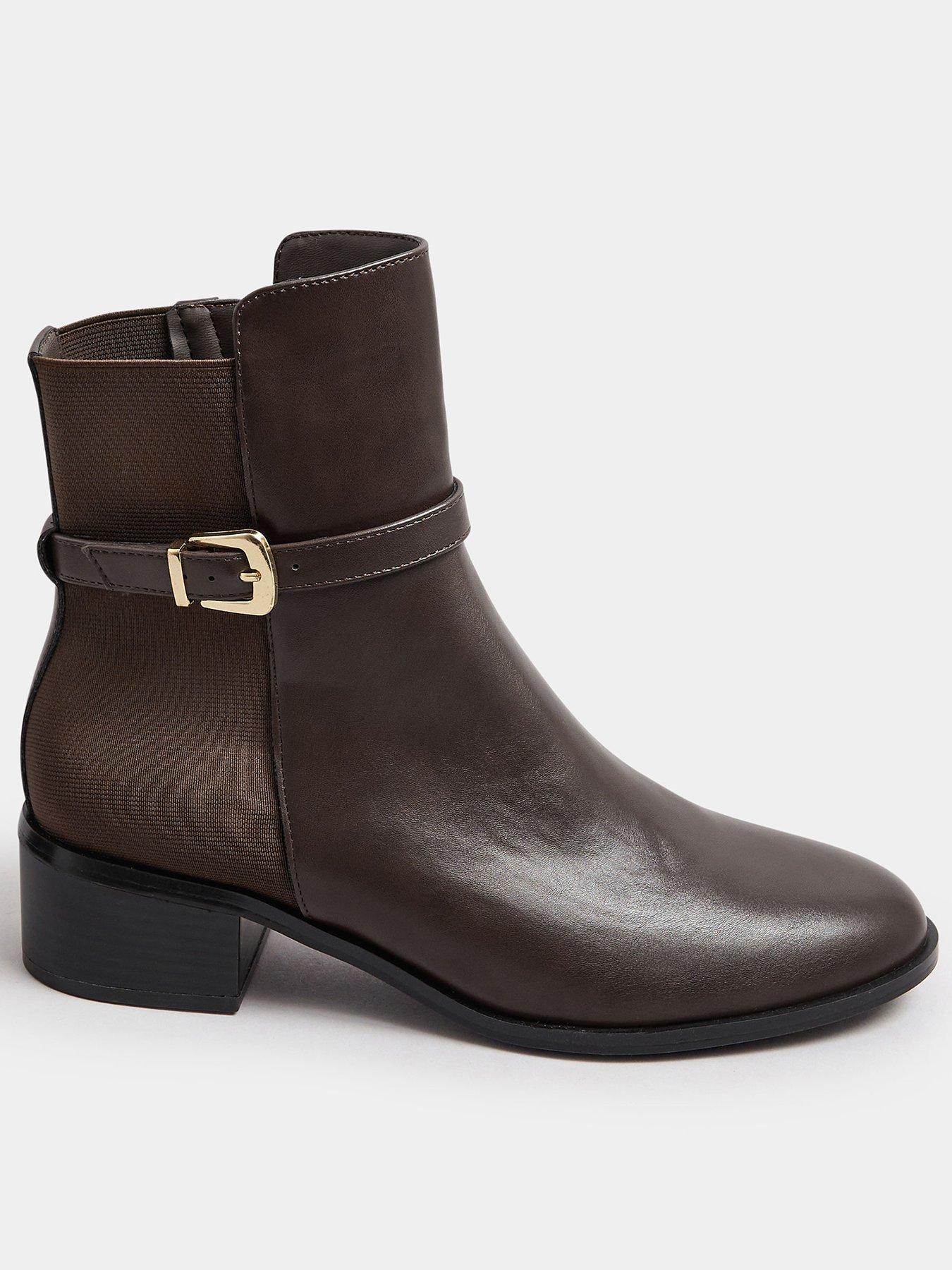 long-tall-sally-block-elastic-strap-boots-brown