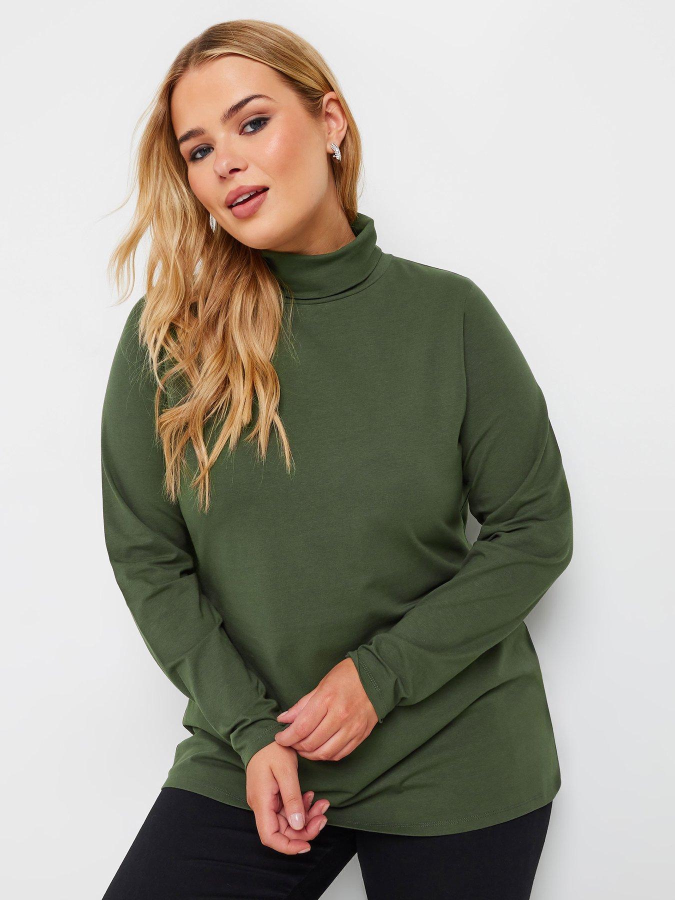 yours-curve-long-sleeve-turtle-neck-top-green