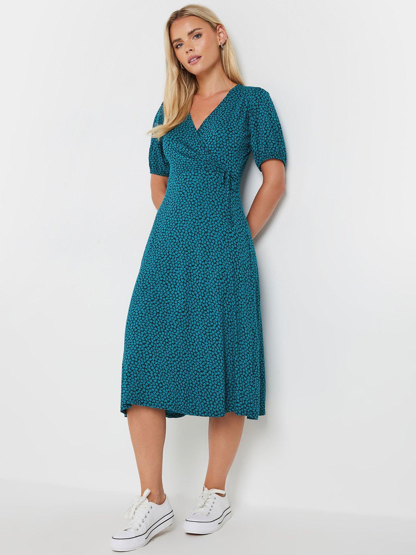 mco-petite-wrap-dress-blue