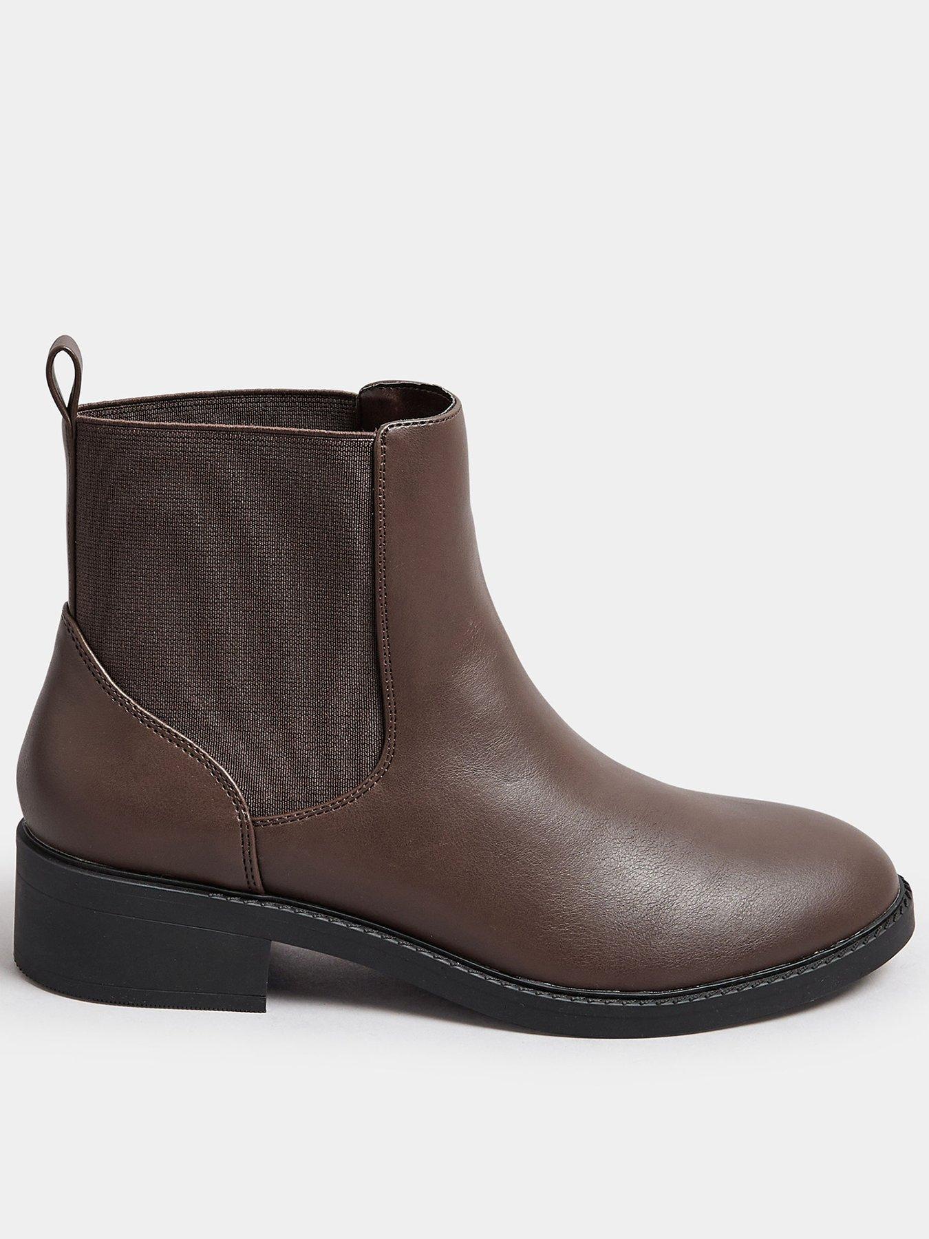 yours-extra-wide-fit-pu-chelsea-boot-brown