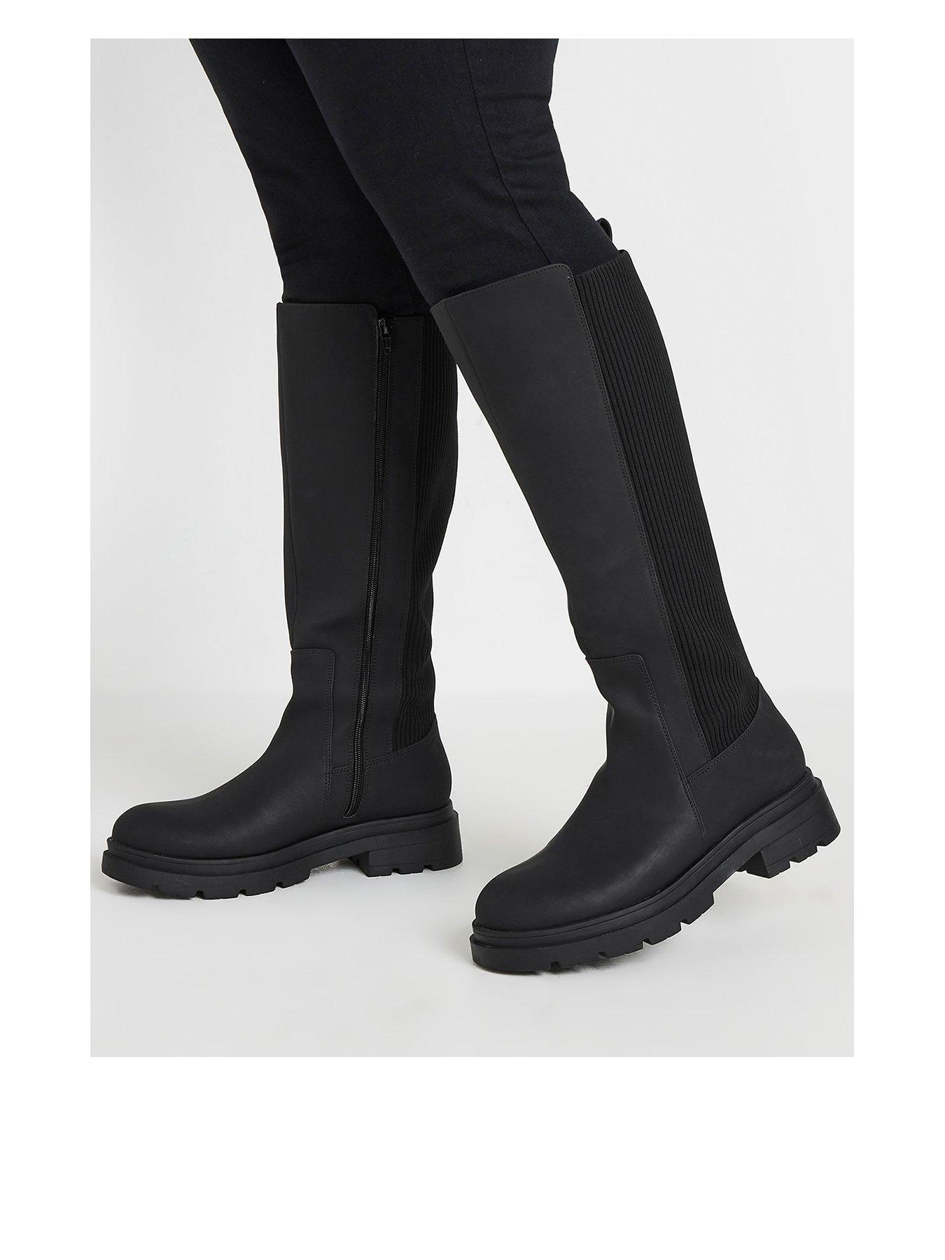 yours-wide-fit-sock-panel-knee-high-boot