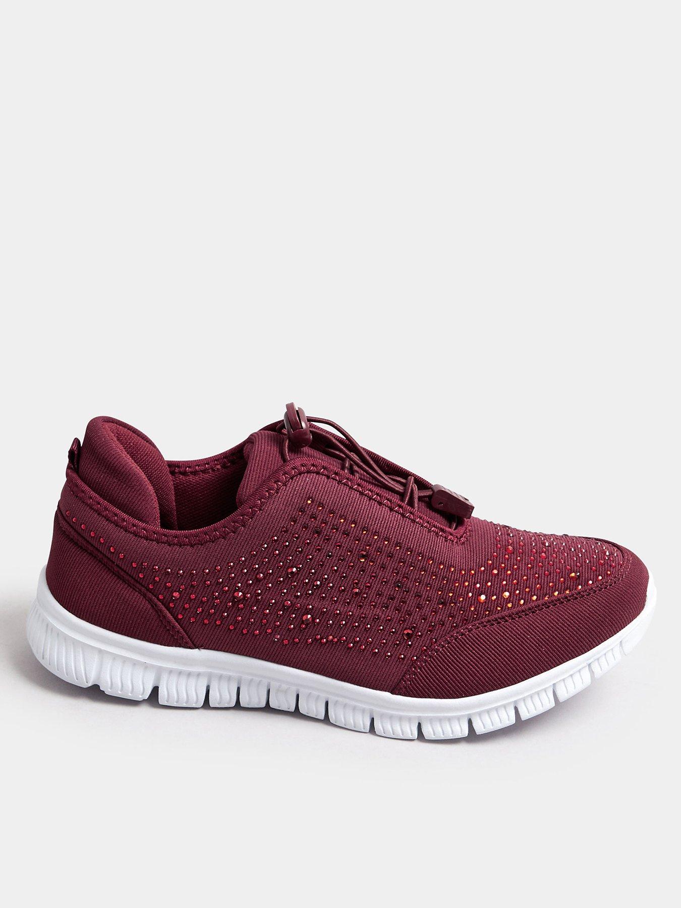 yours-extra-wide-fit-titania-gem-trainers-red