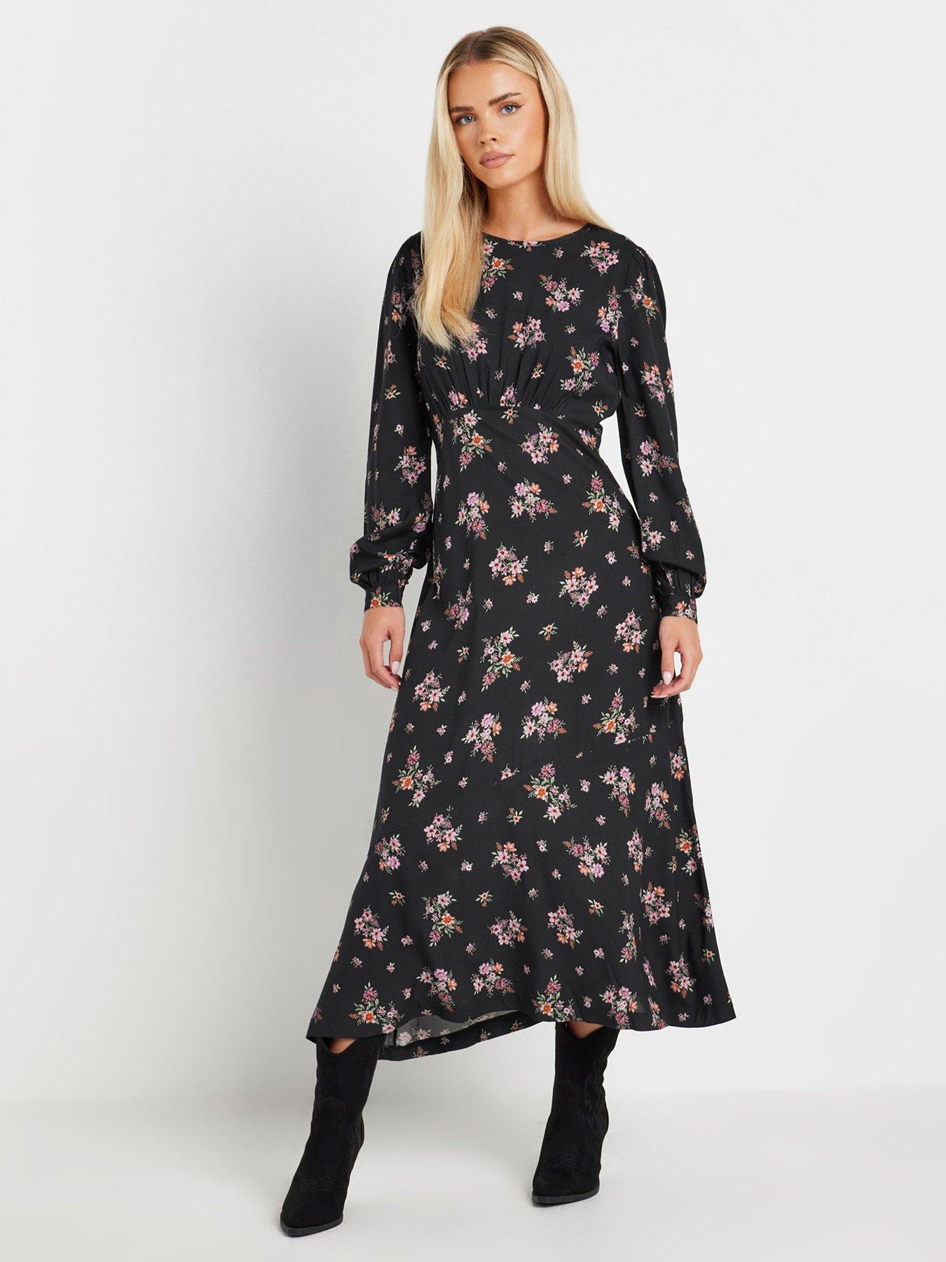 pixiegirl-petite-floral-bunch-midi-dress