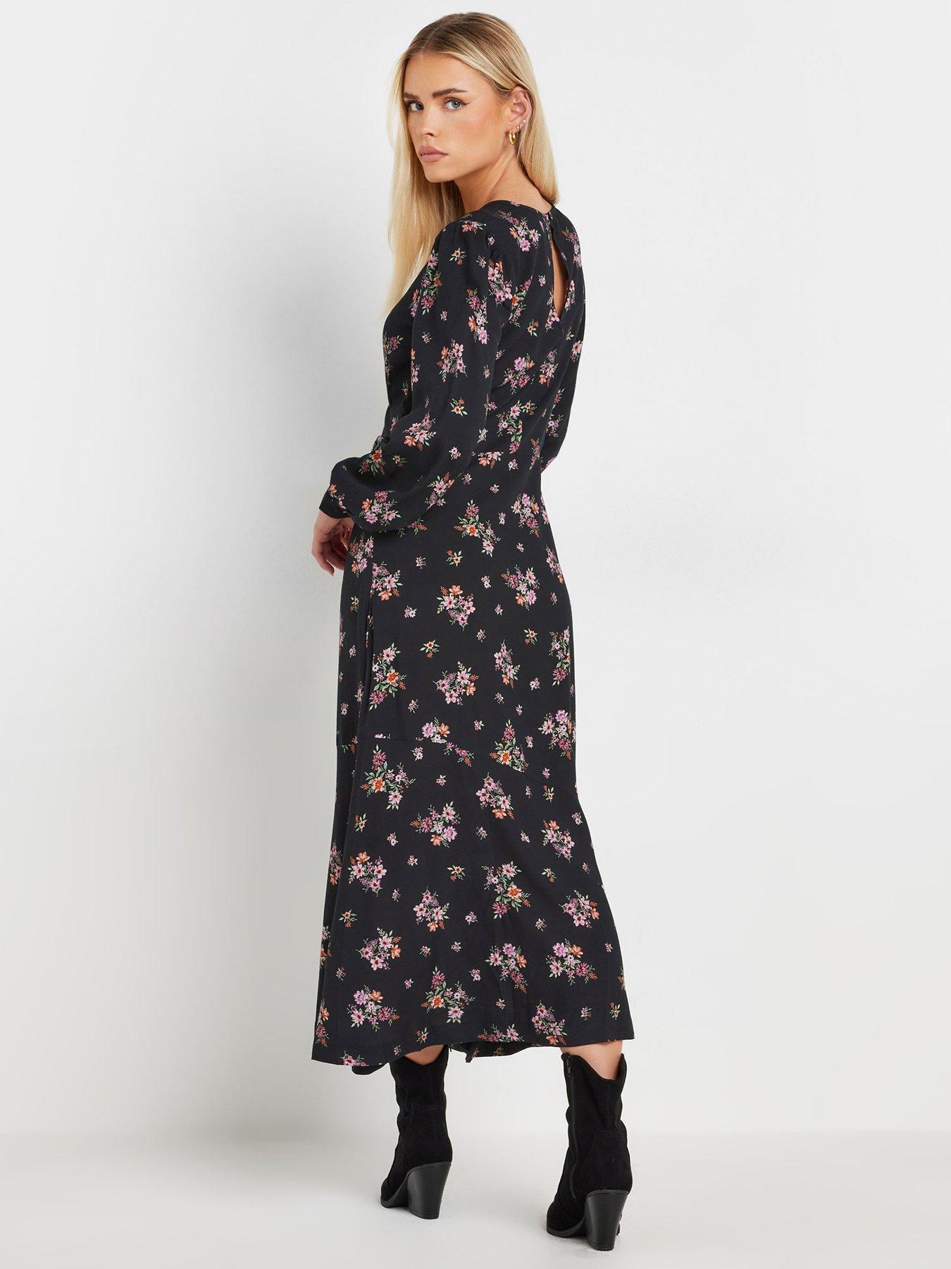 pixiegirl-petite-floral-bunch-midi-dressstillFront