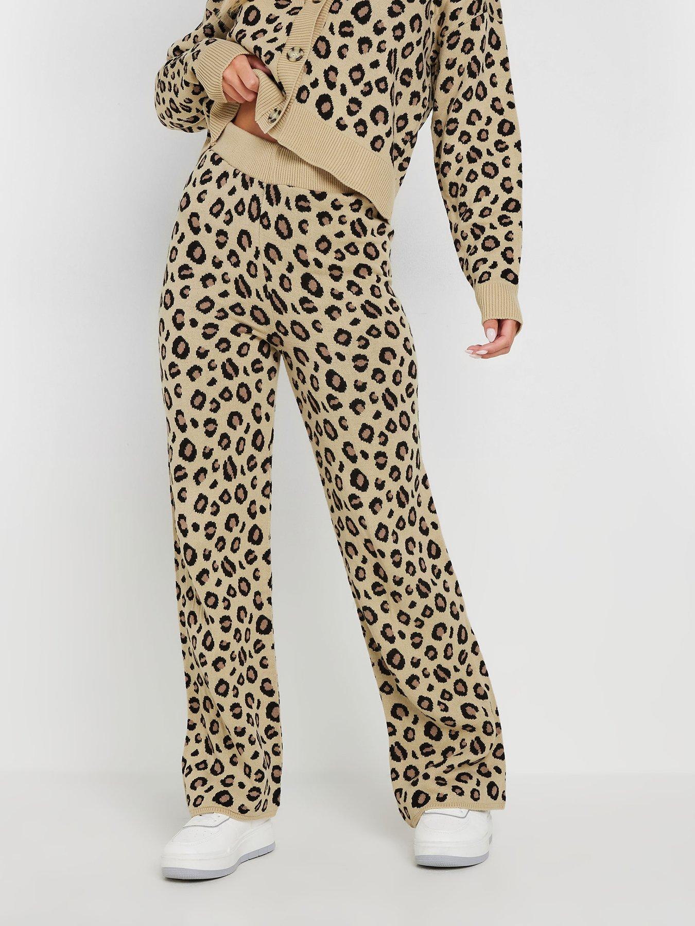 PixieGirl Petite Leopard Wide Leg Trousers Very Ireland