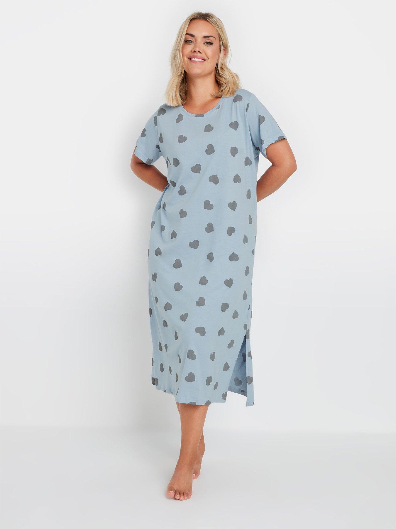 yours-curve-heart-midaxi-nightdress-blue