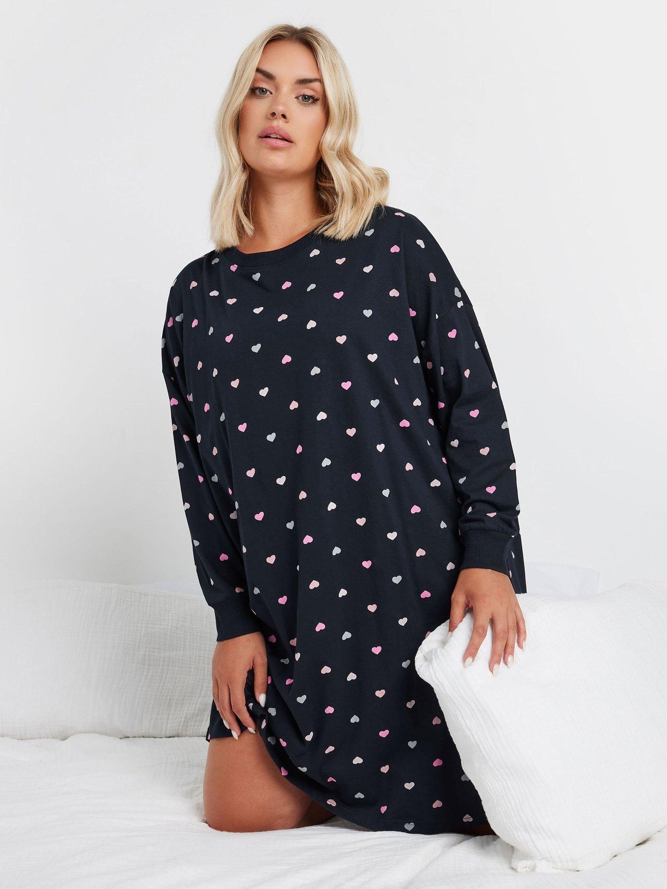 yours-curve-multicolour-hearts-long-sleeve-nightdress-blueback