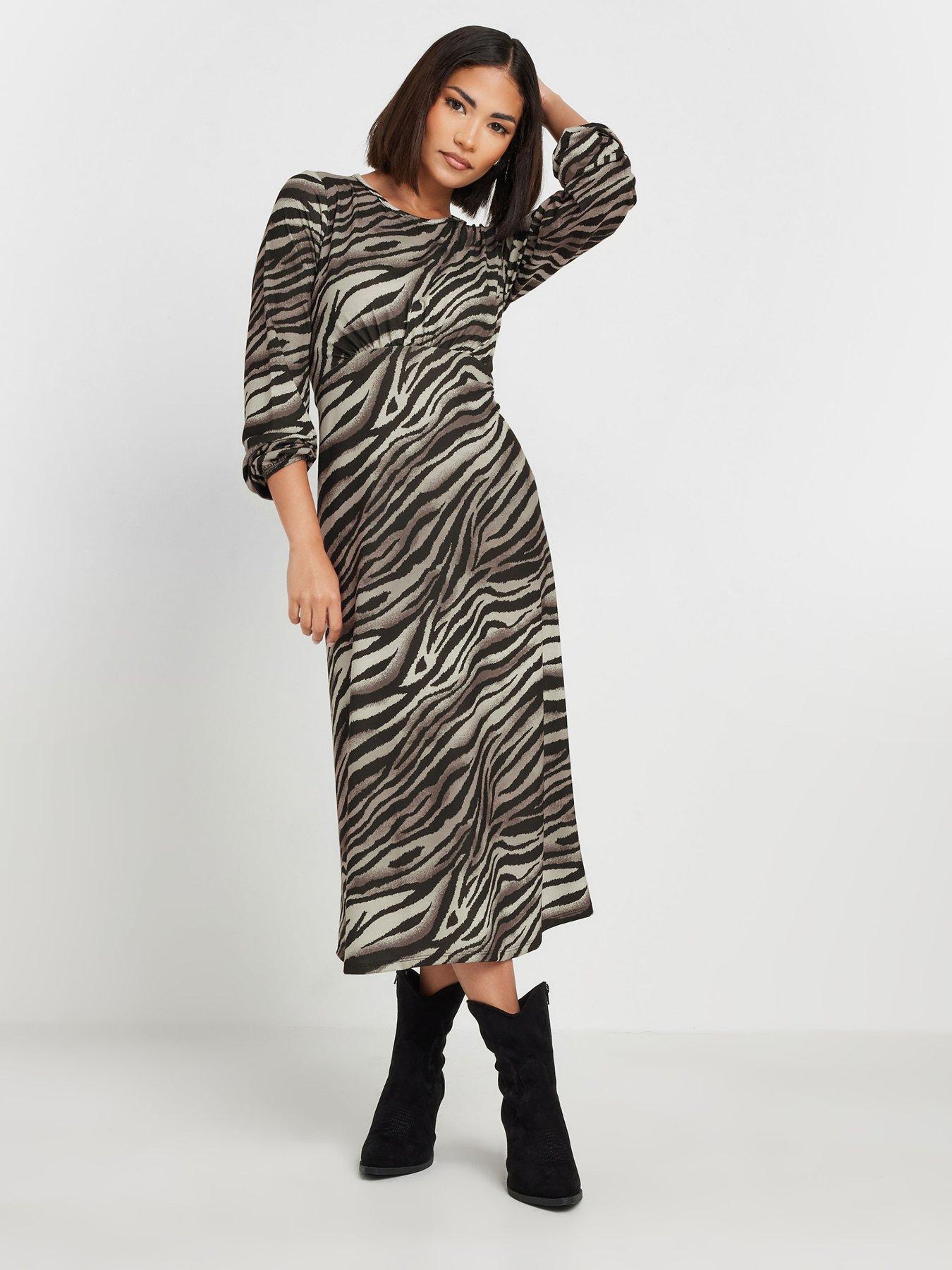 pixiegirl-petite-long-sleeve-midi-dress-brownfront