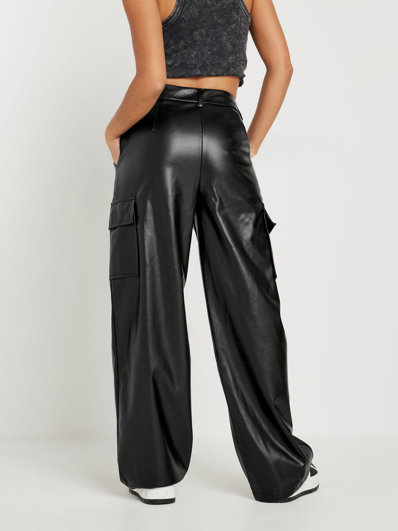 pixiegirl-petite-pu-wide-leg-utility-trousers-blackstillFront