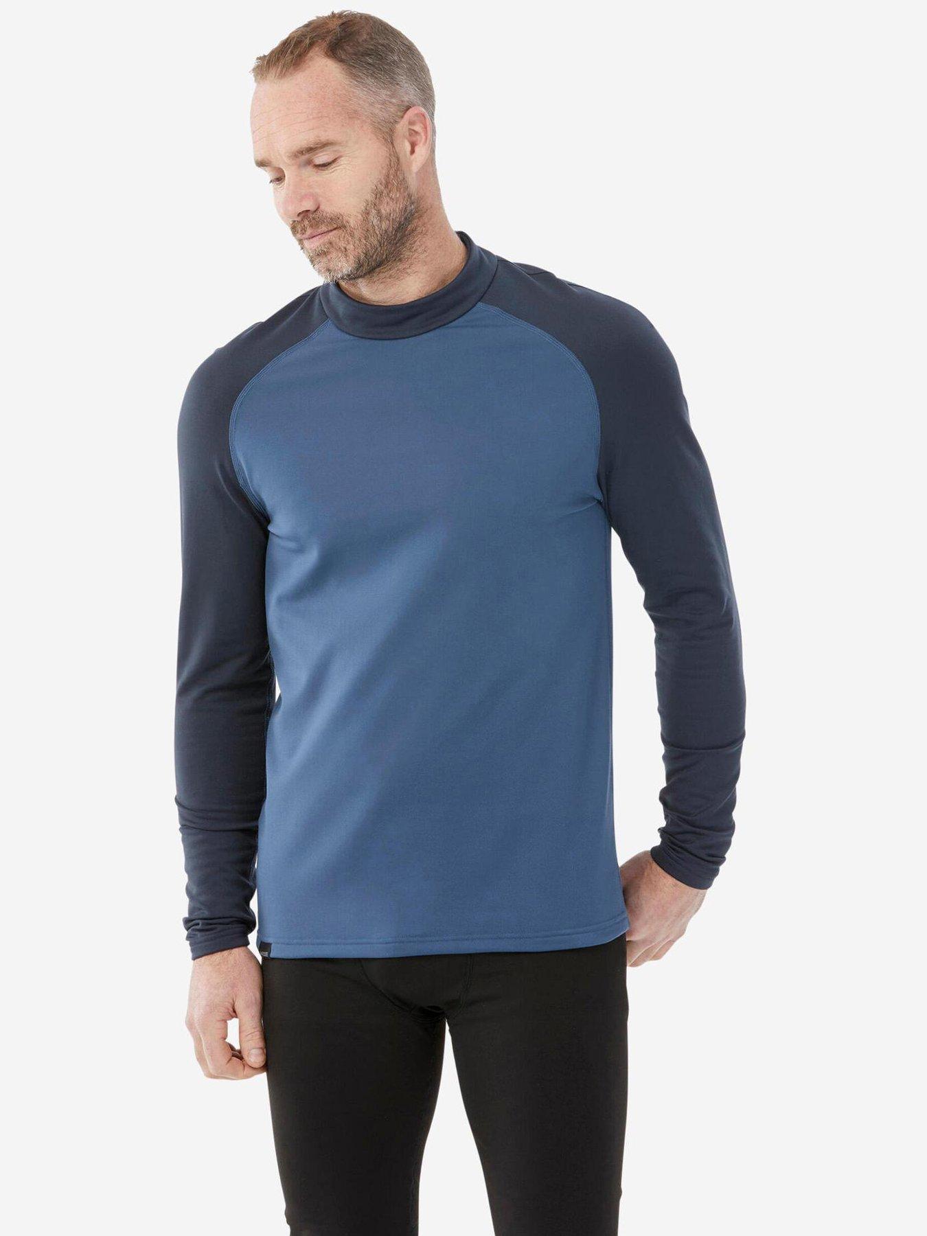 Decathlon Men s 500 Thermal Ski Base Layer Top Dark Blue Grey Very Ireland