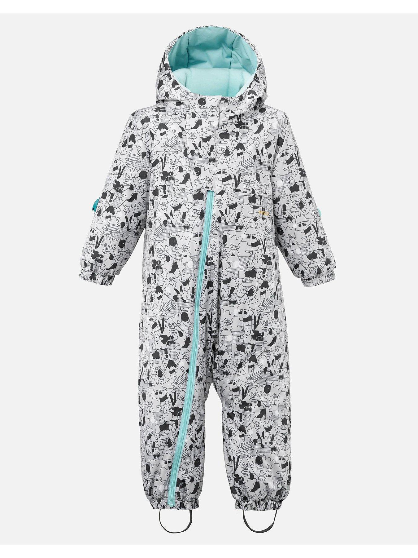 Image 1 of 5 of Decathlon Kids Warm&nbsp;500 Warm Lugiklip Baby Ski Suit&nbsp;- Grey&nbsp;