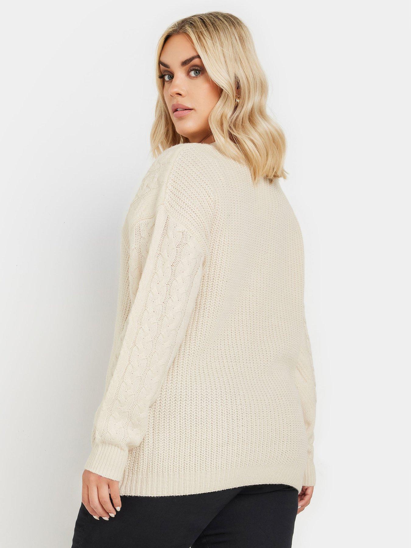 yours-curve-cable-cut-out-jumper-beigestillFront