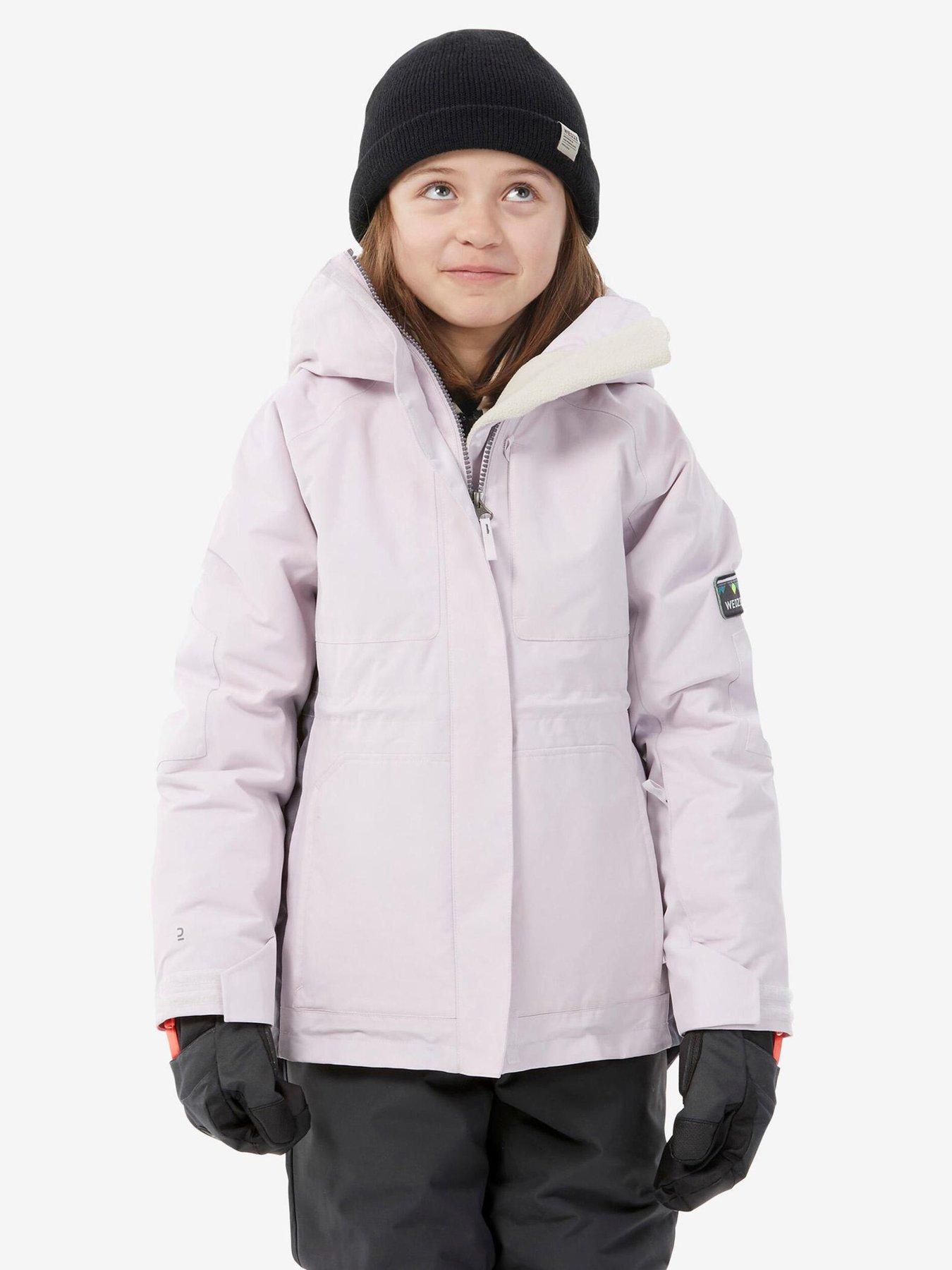Decathlon Girls' 500 Snowboard Jacket - Light Grey