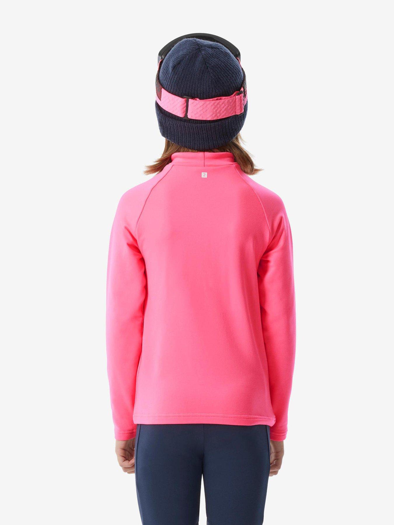 decathlon-kids-500nbspbaselayernbsptop-neon-pinkstillFront