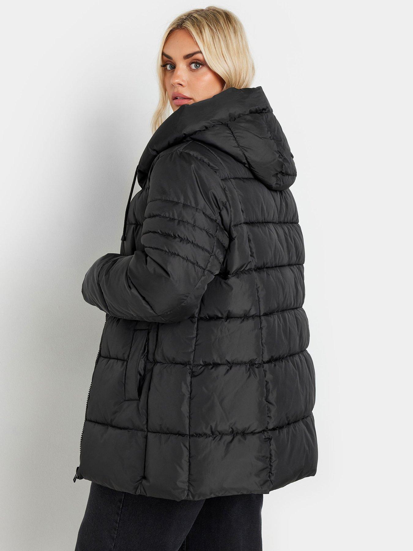 yours-curve-sporty-short-coat-blackstillFront