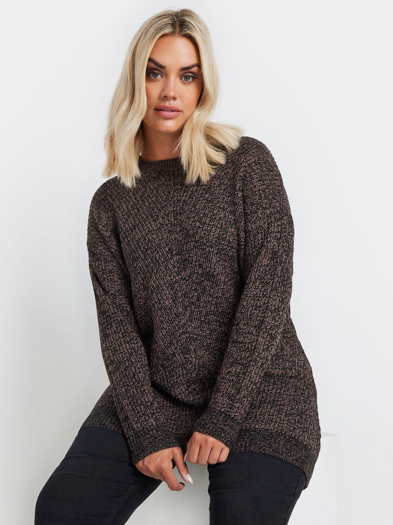 yours-curve-twist-jumper-brown