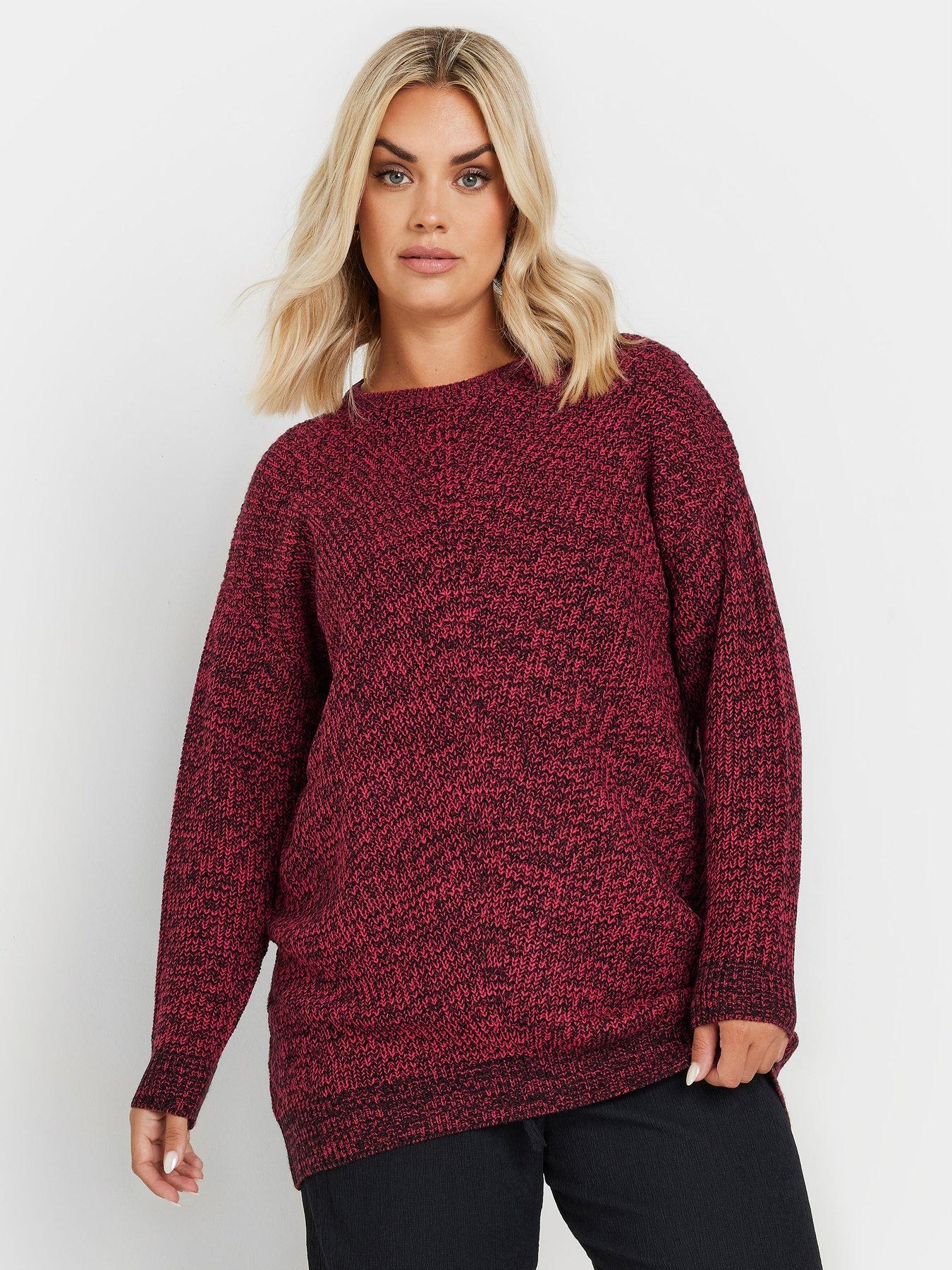 Image 1 of 4 of Yours Curve Twist Jumper - Red
