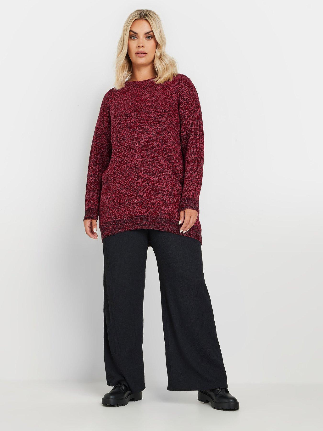 Image 3 of 4 of Yours Curve Twist Jumper - Red