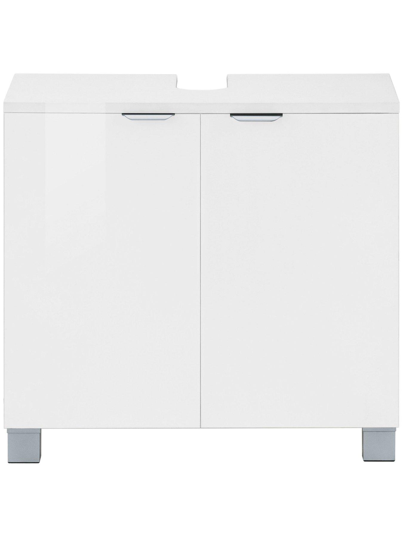 Image 2 of 4 of Dorel Home Atlas 2 Drawer Under Sink Cabinet - White Gloss