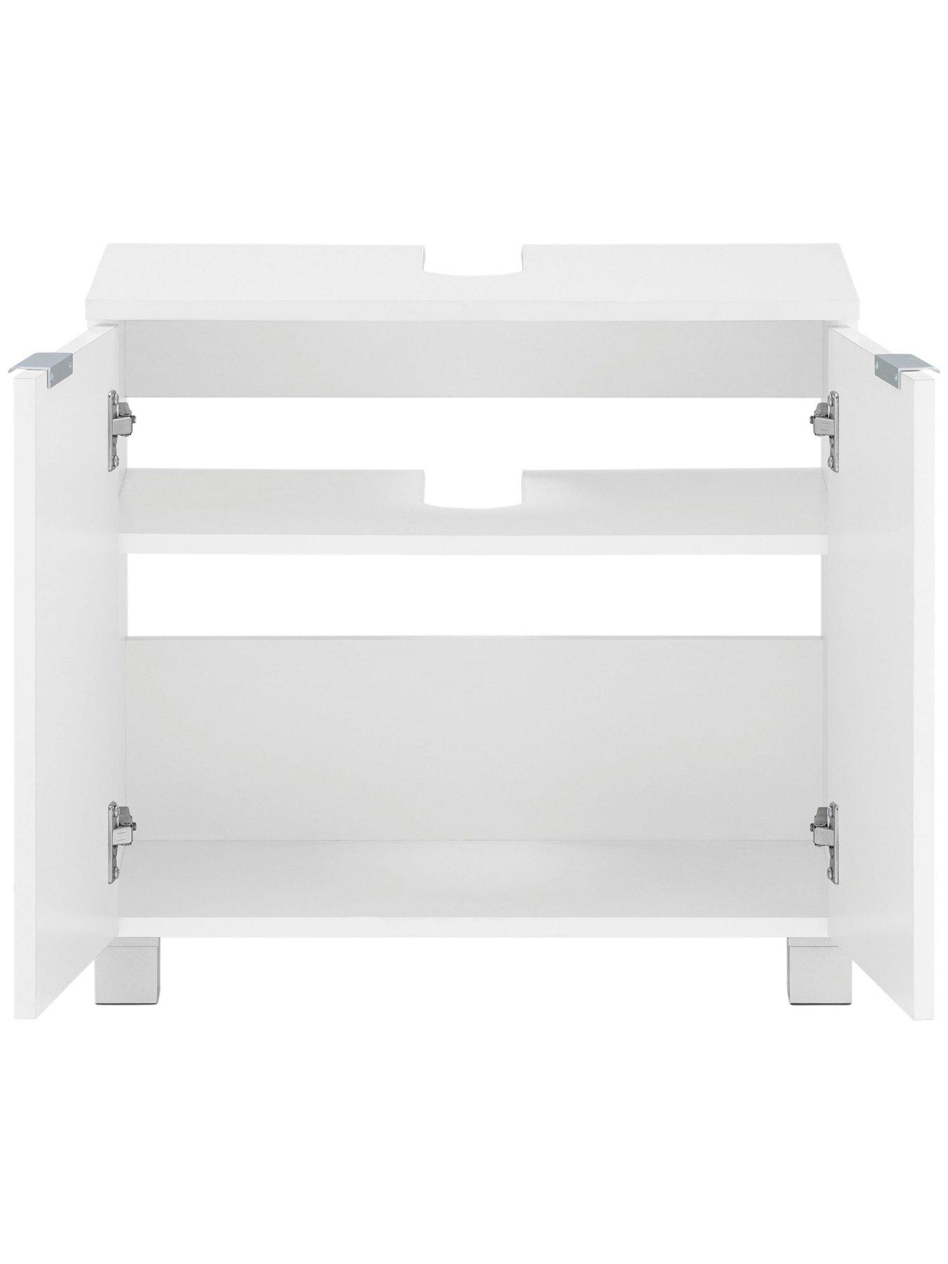 Image 3 of 4 of Dorel Home Atlas 2 Drawer Under Sink Cabinet - White Gloss