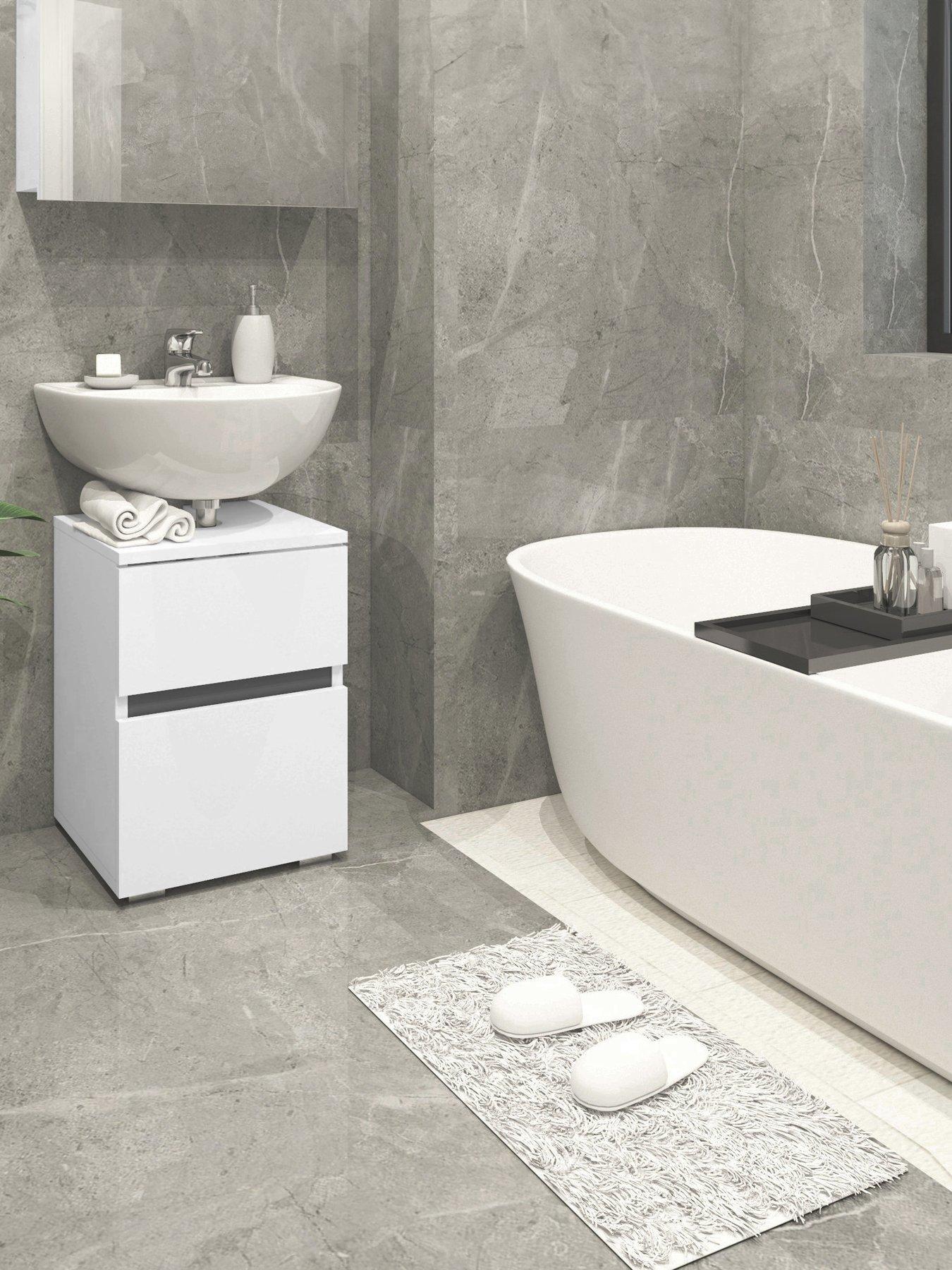 Image 1 of 5 of Dorel Home Wisla Compact Under Sink Cabinet - White