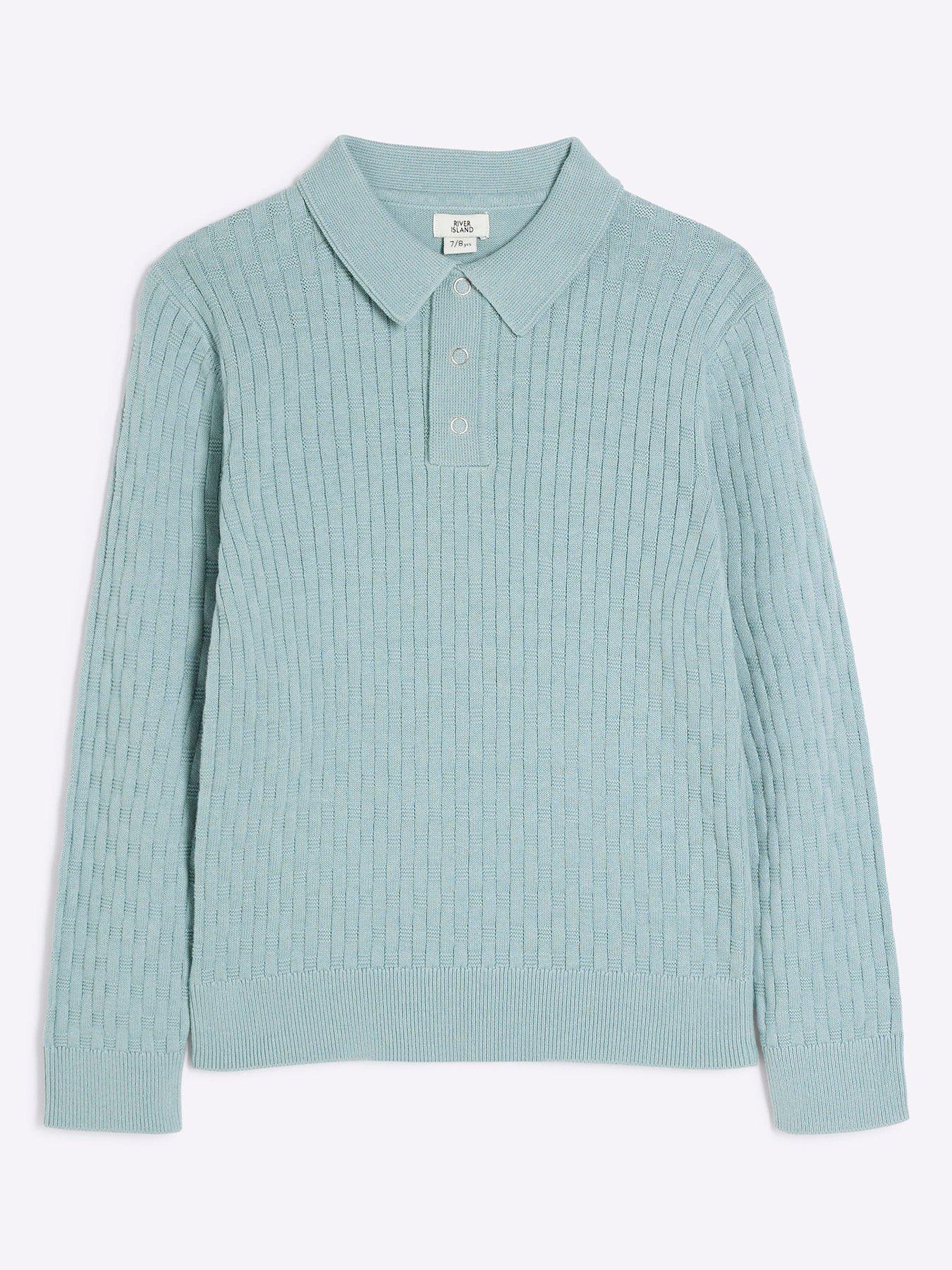 river-island-boys-long-sleeve-stitch-polo-shirt-green