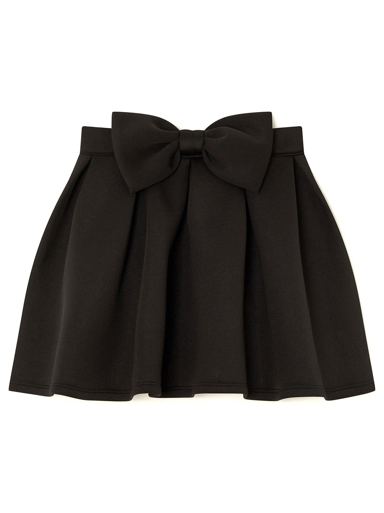 monsoon-girls-scuba-bow-pleated-skirt-black