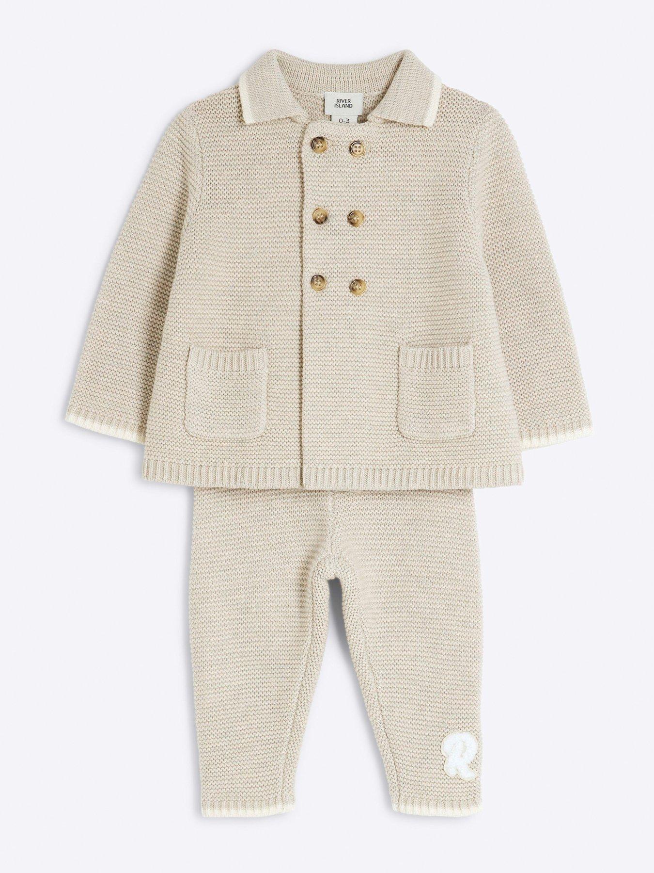 river-island-baby-unisex-knitted-button-cardigan-set-beigestillFront