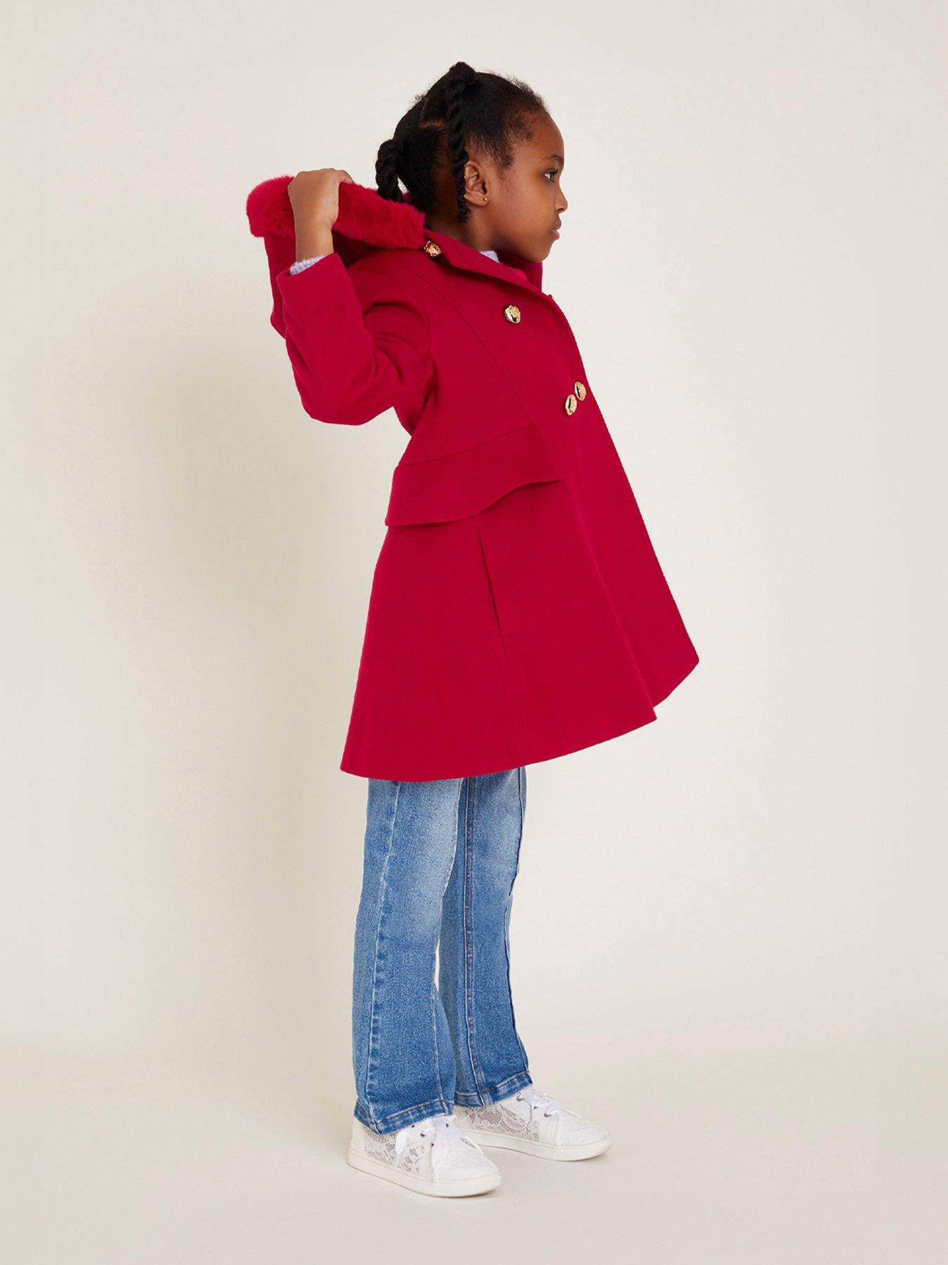 monsoon-girls-double-breasted-faux-fur-hooded-coat-red