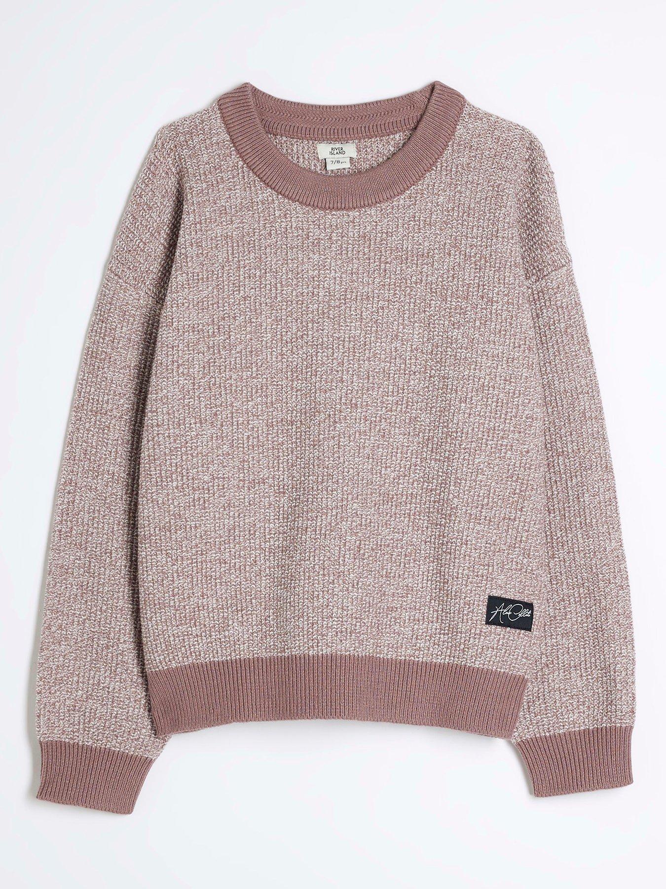 river-island-older-boy-speckled-jumper-pink