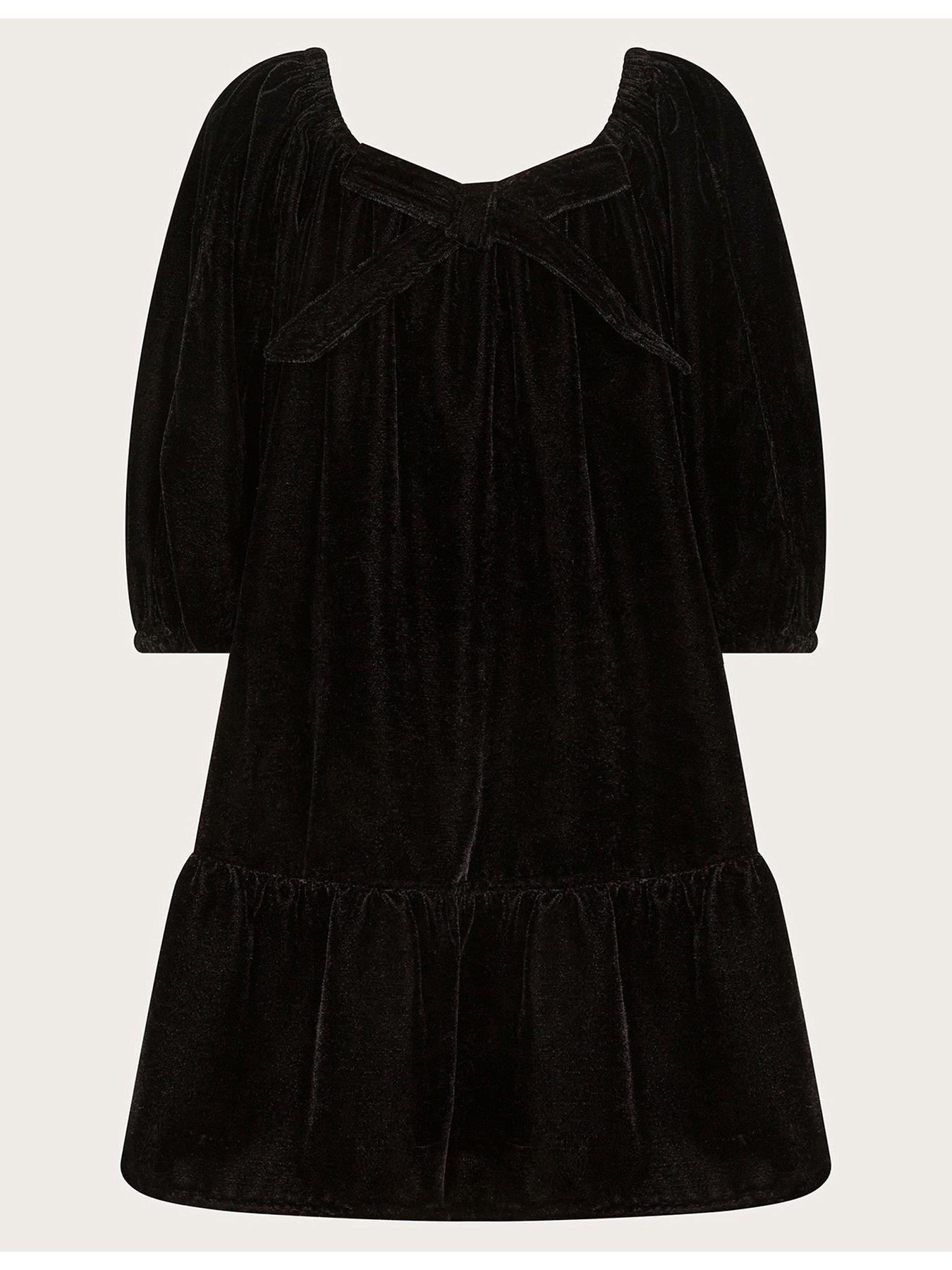 monsoon-girls-velour-bow-dress-black