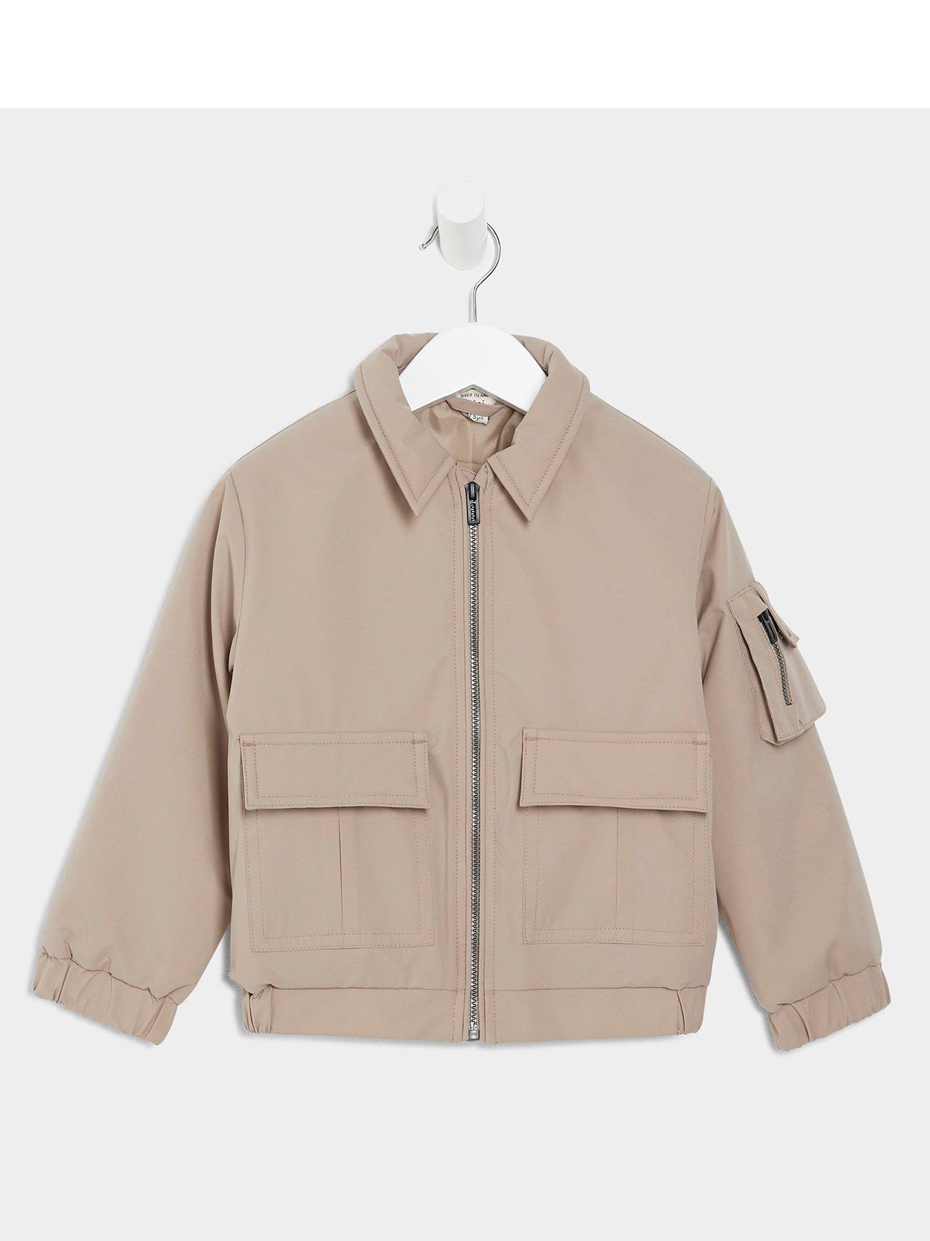 river-island-mini-mini-boys-zip-up-smart-bomber-jacket-beige