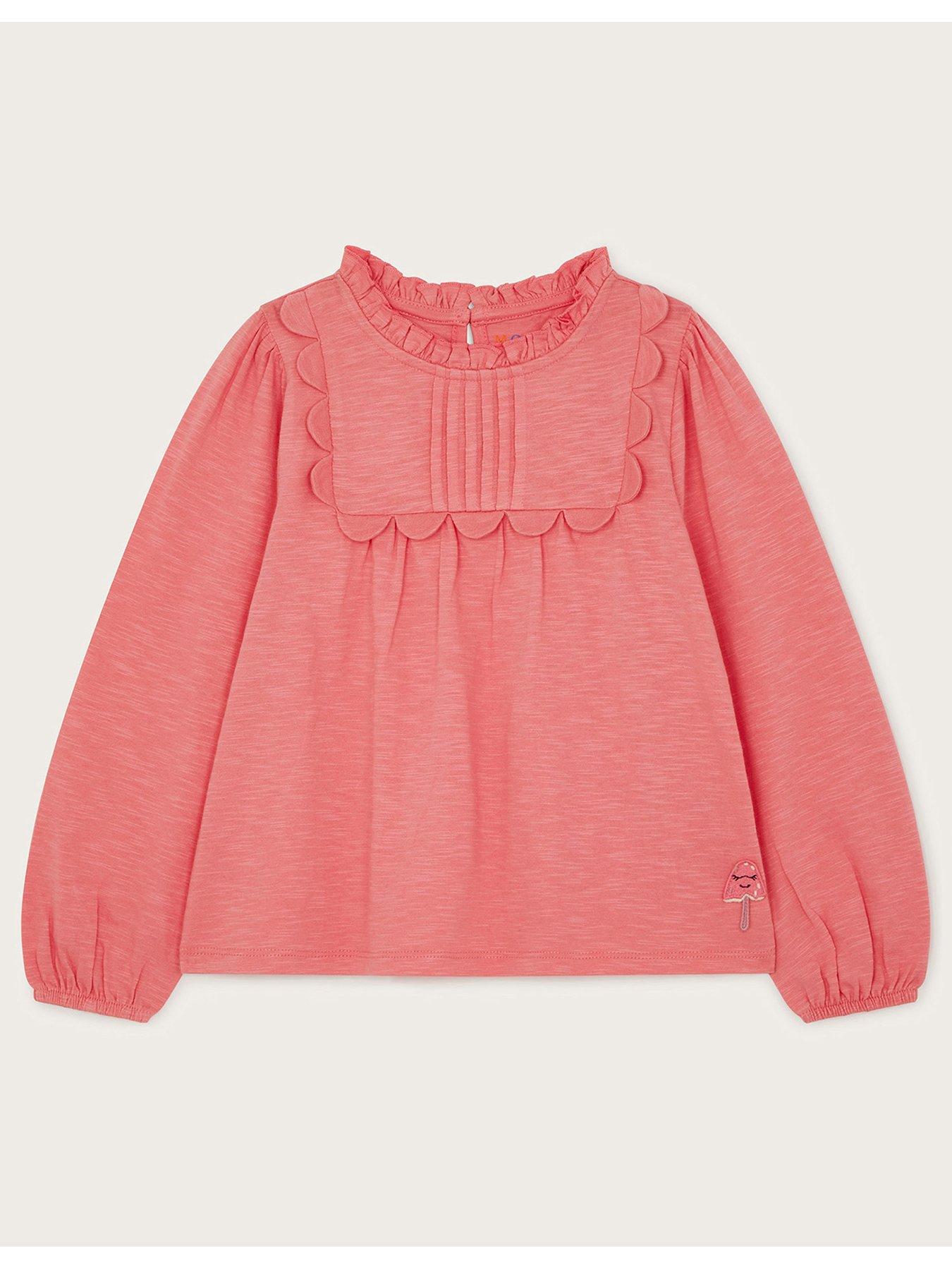 monsoon-girls-plain-cotton-top-pink