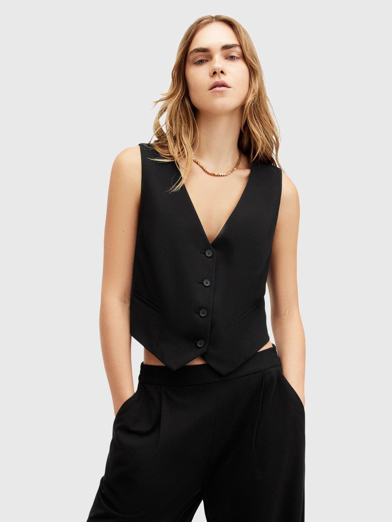 allsaints-aleida-tri-waistcoat-black