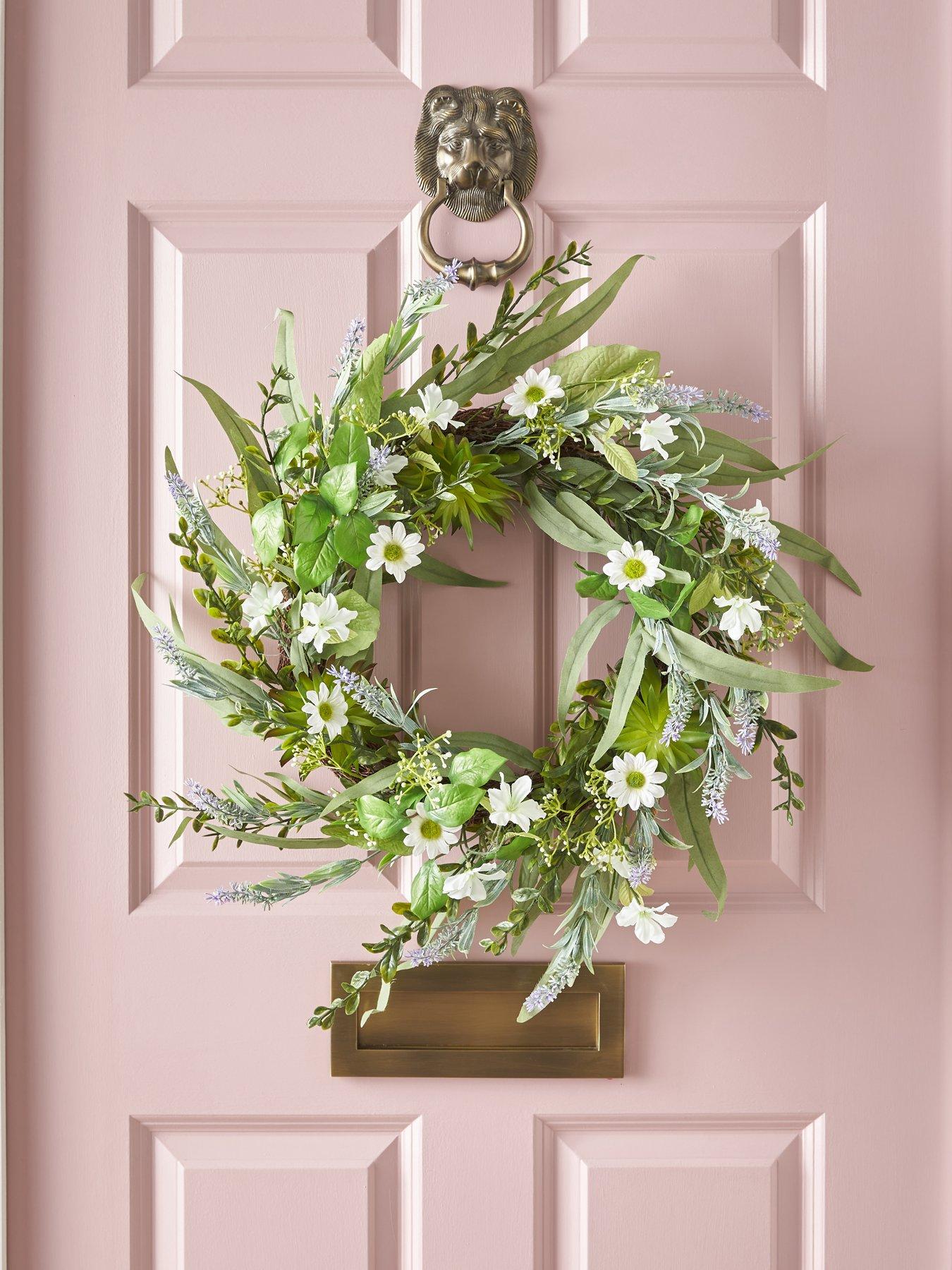 Image of Very Home Rattan Wreath with Lavender (60cm)