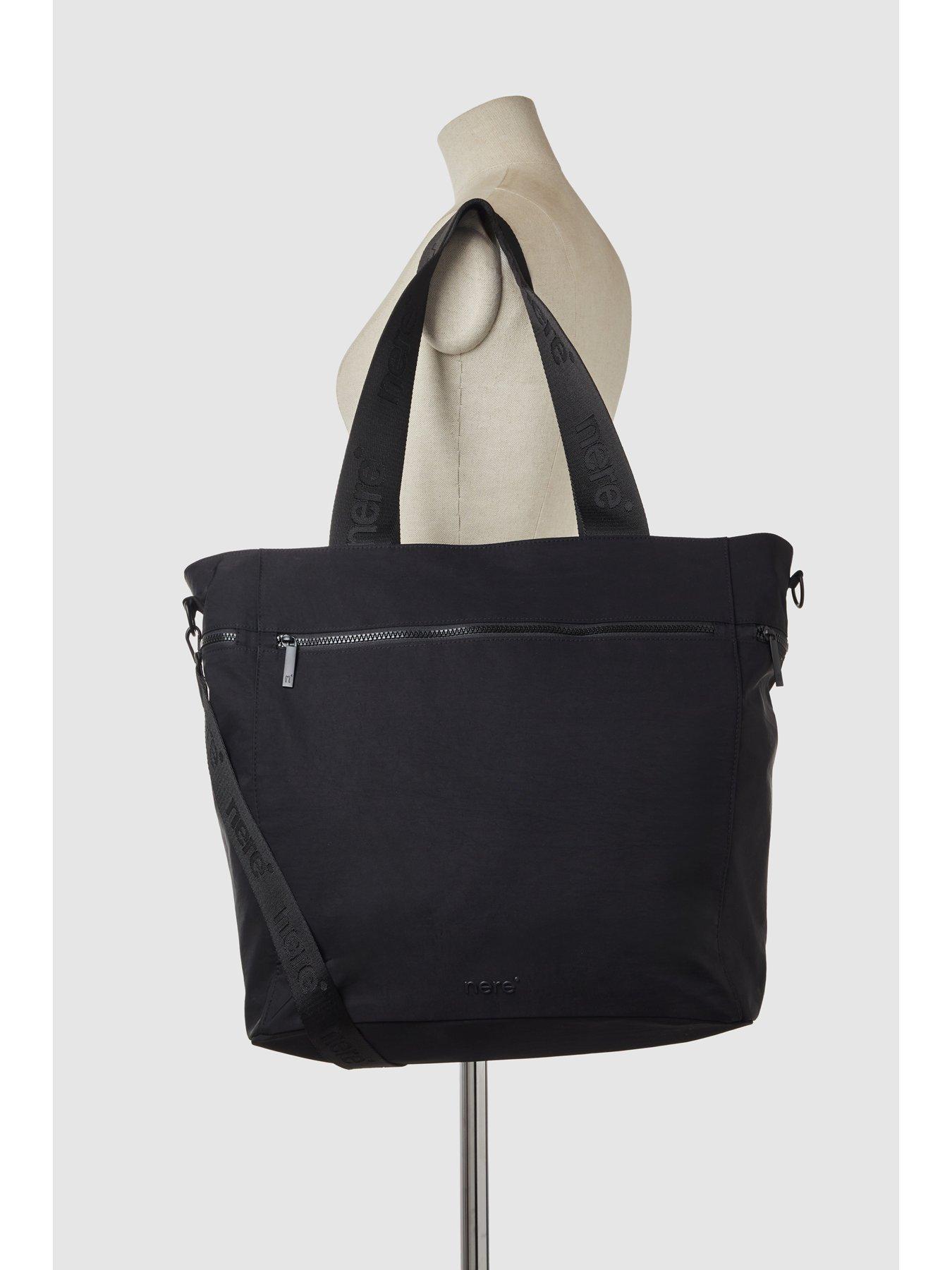 nere-bondi-nylon-large-tote-bag-blackoutfit